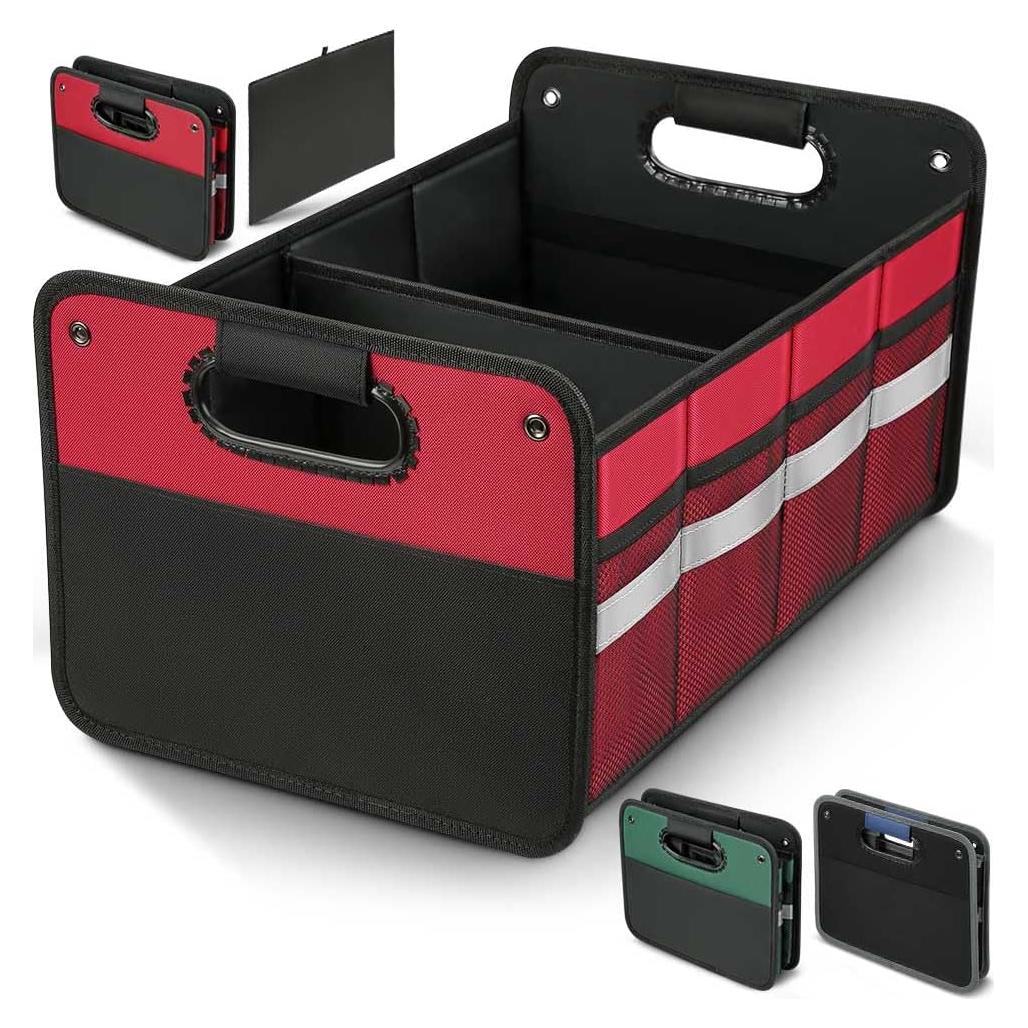 Organizador de Maletero de Coche WINHUNT 50L Plegable Rojo