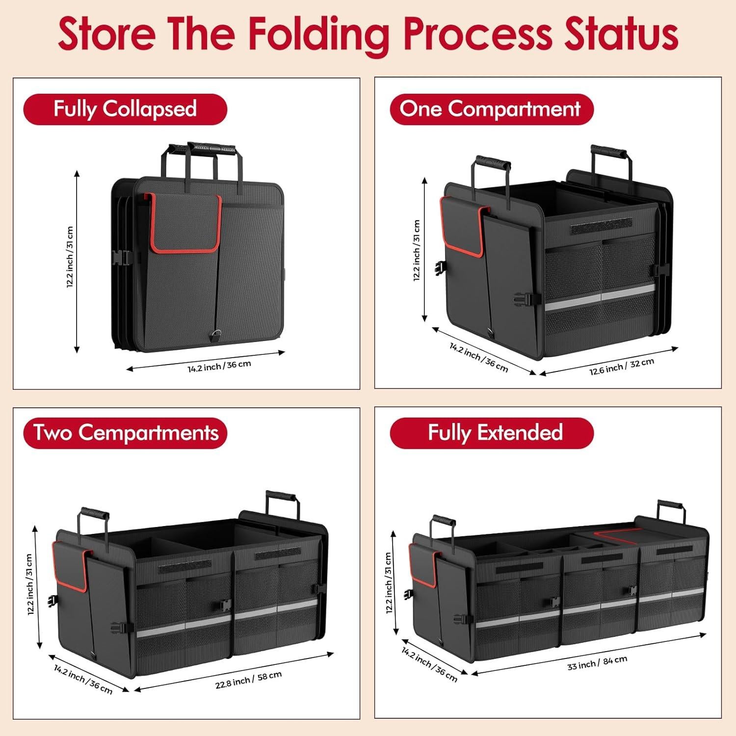 Organizador de Maletero MEI&CO 105L Plegable con Enfriador