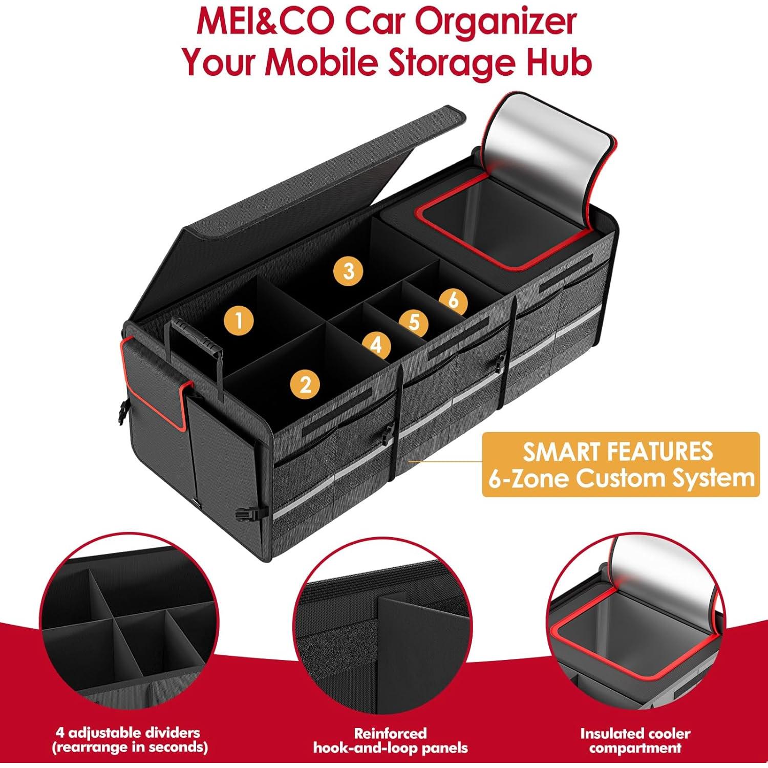 Organizador de Maletero MEI&CO 105L Plegable con Enfriador