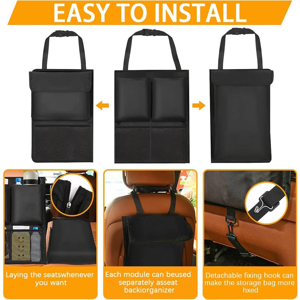 Organizador de Maletero de Coche BESULEN Gris Plegable y Ajustable