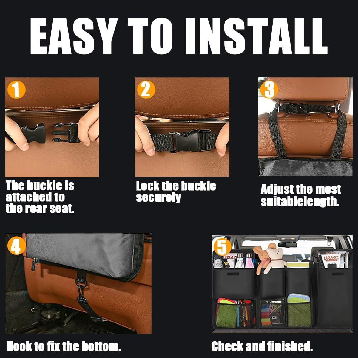 Organizador de Maletero de Coche BESULEN Gris Plegable y Ajustable