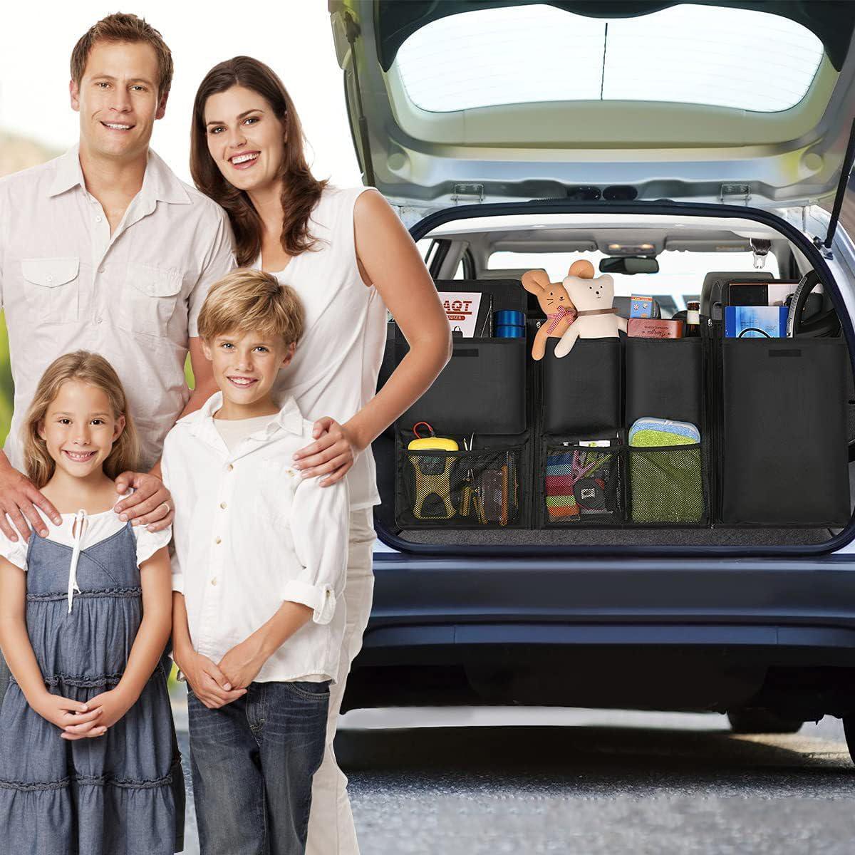 Organizador de Maletero de Coche BESULEN Gris Plegable y Ajustable