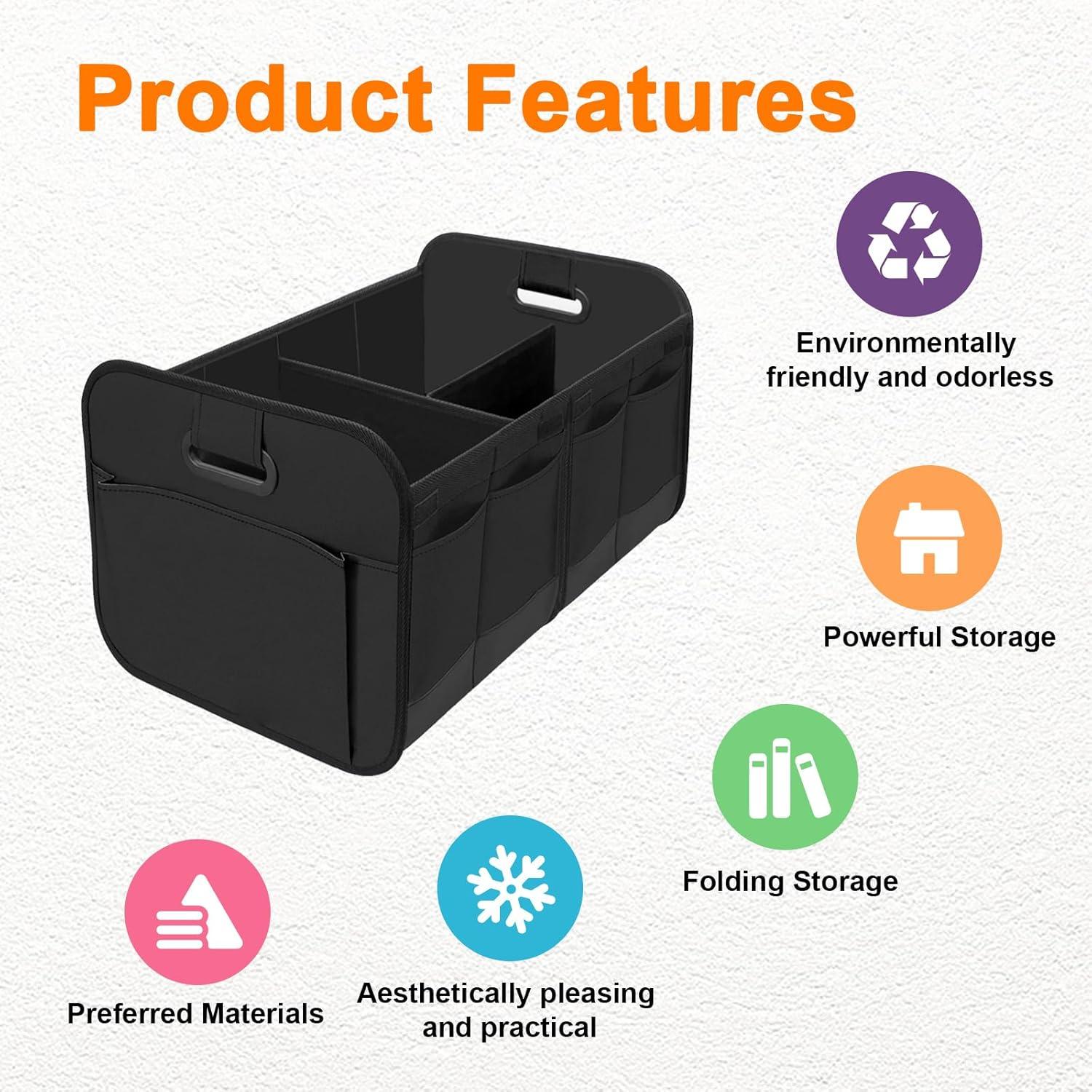 Organizador de Maletero de Coche Ziciner Plegable 61x38x30.5cm