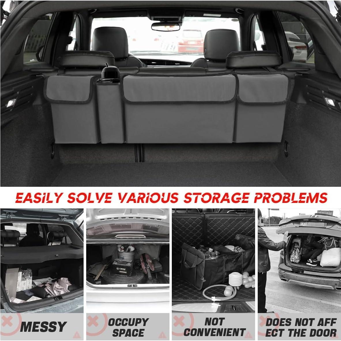 BELOMI Organizador de Maletero de Auto Plegable Impermeable 90x25cm