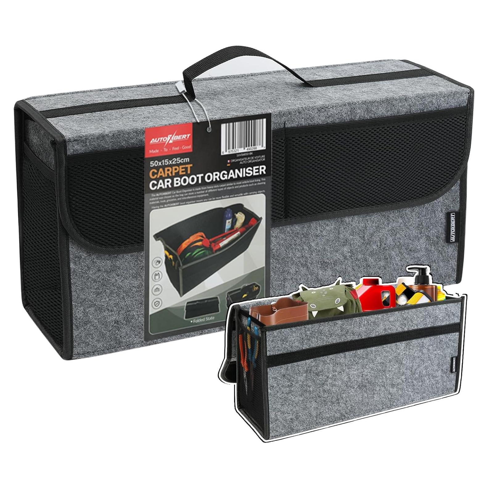 Organizador de Maletero de Coche OEMASSIVE Plegable 50.8x25.4 cm Gris