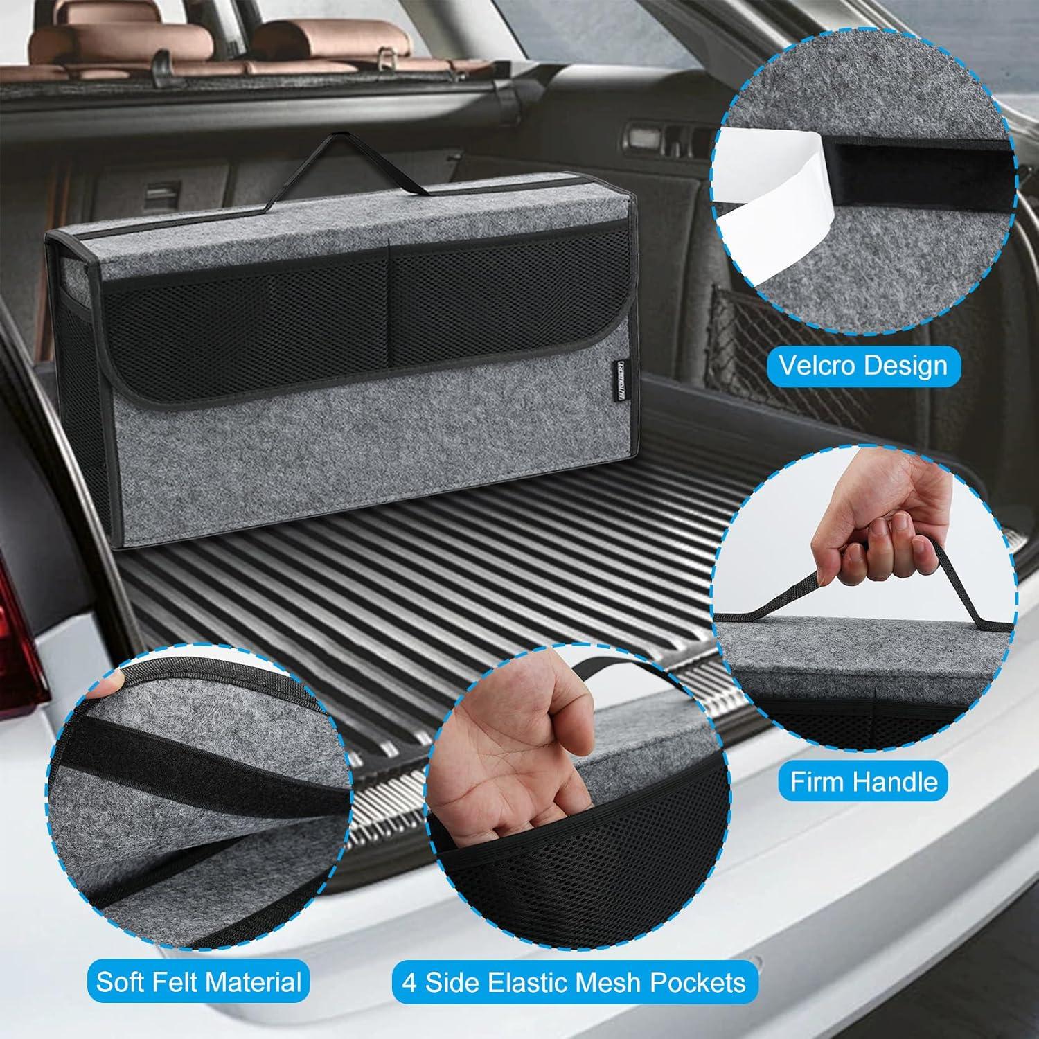 Organizador de Maletero de Coche OEMASSIVE Plegable 50.8x25.4 cm Gris