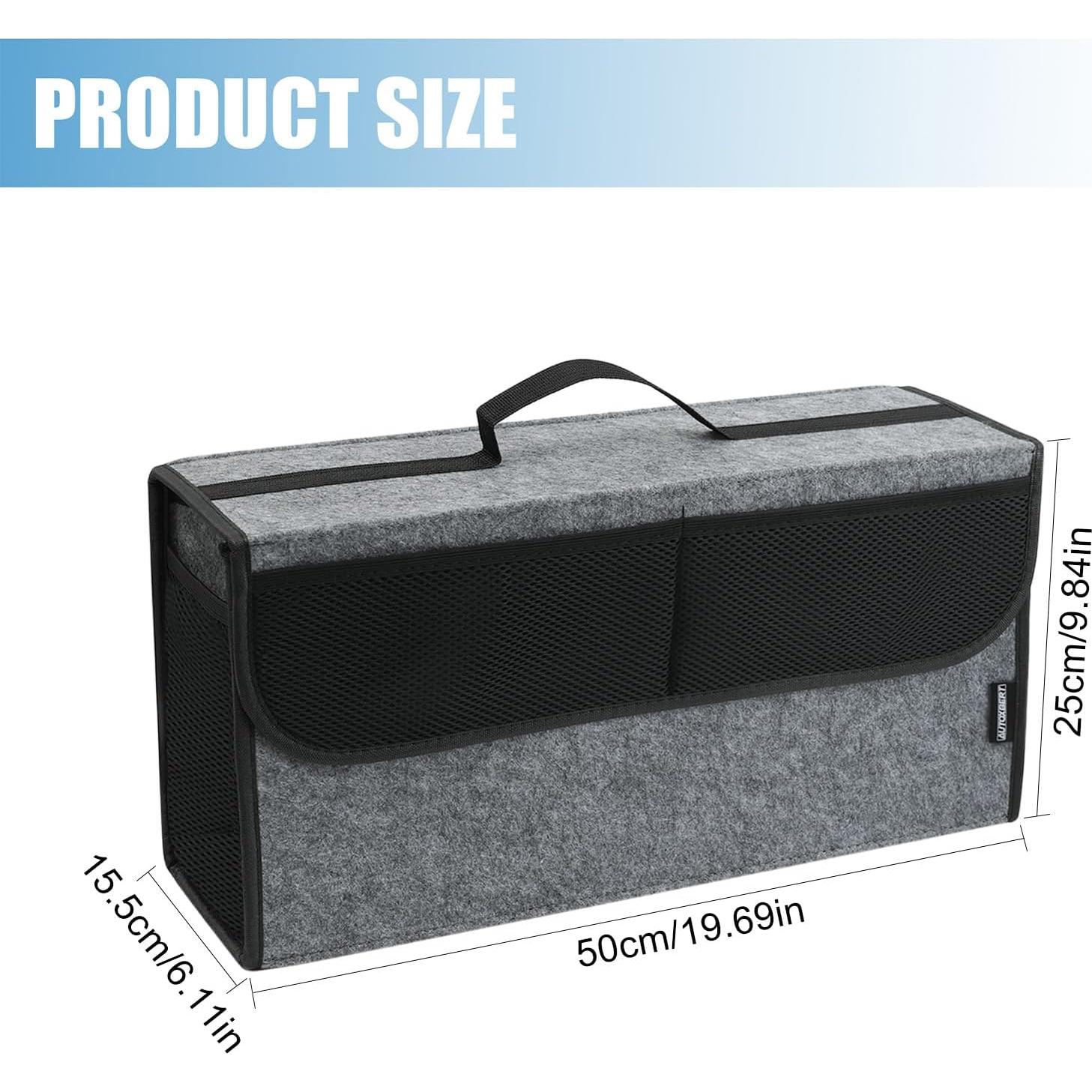 Organizador de Maletero de Coche OEMASSIVE Plegable 50.8x25.4 cm Gris