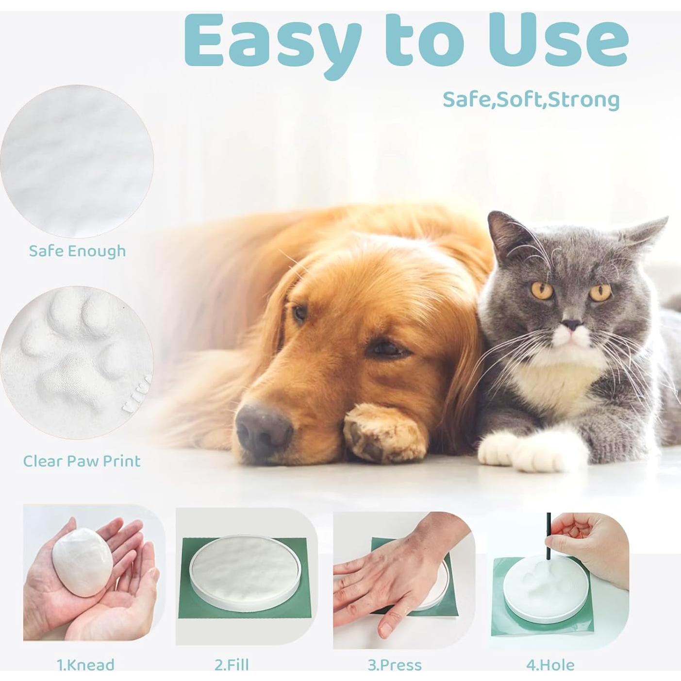 Kit de Huellas de Arcilla Tubuui para Perros y Gatos - DIY