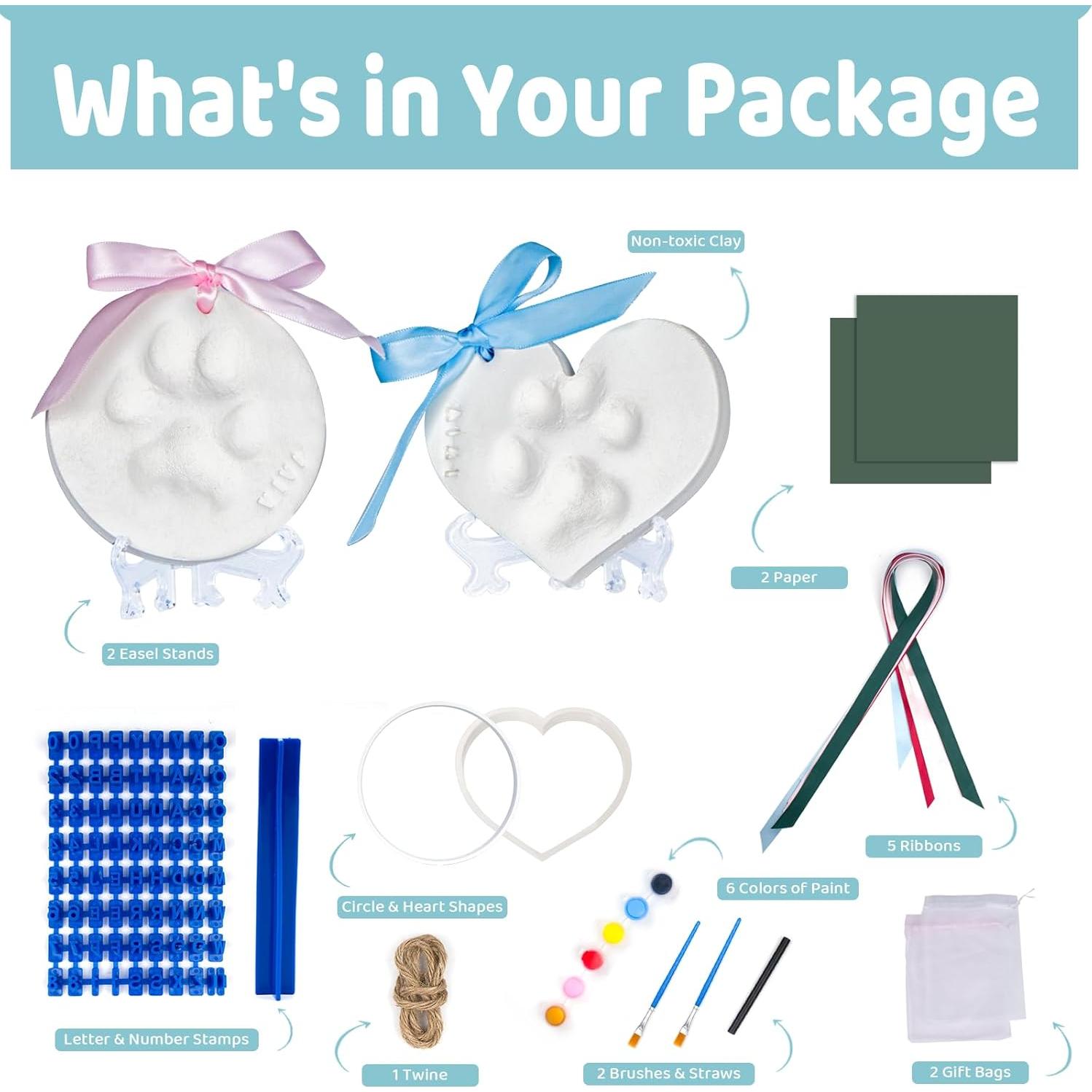 Kit de Huellas de Arcilla Tubuui para Perros y Gatos - DIY