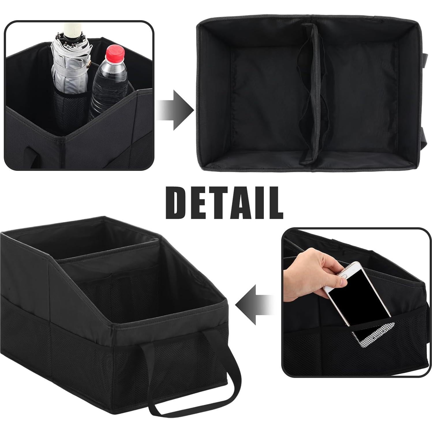 Organizador de Asiento para Automóvil Honeydak Negro Plegable