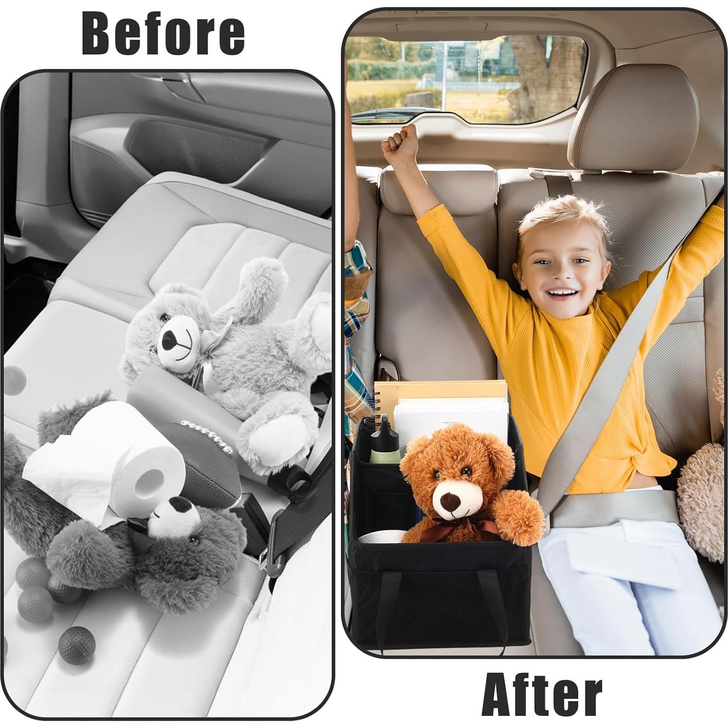 Organizador de Asiento para Automóvil Honeydak Negro Plegable