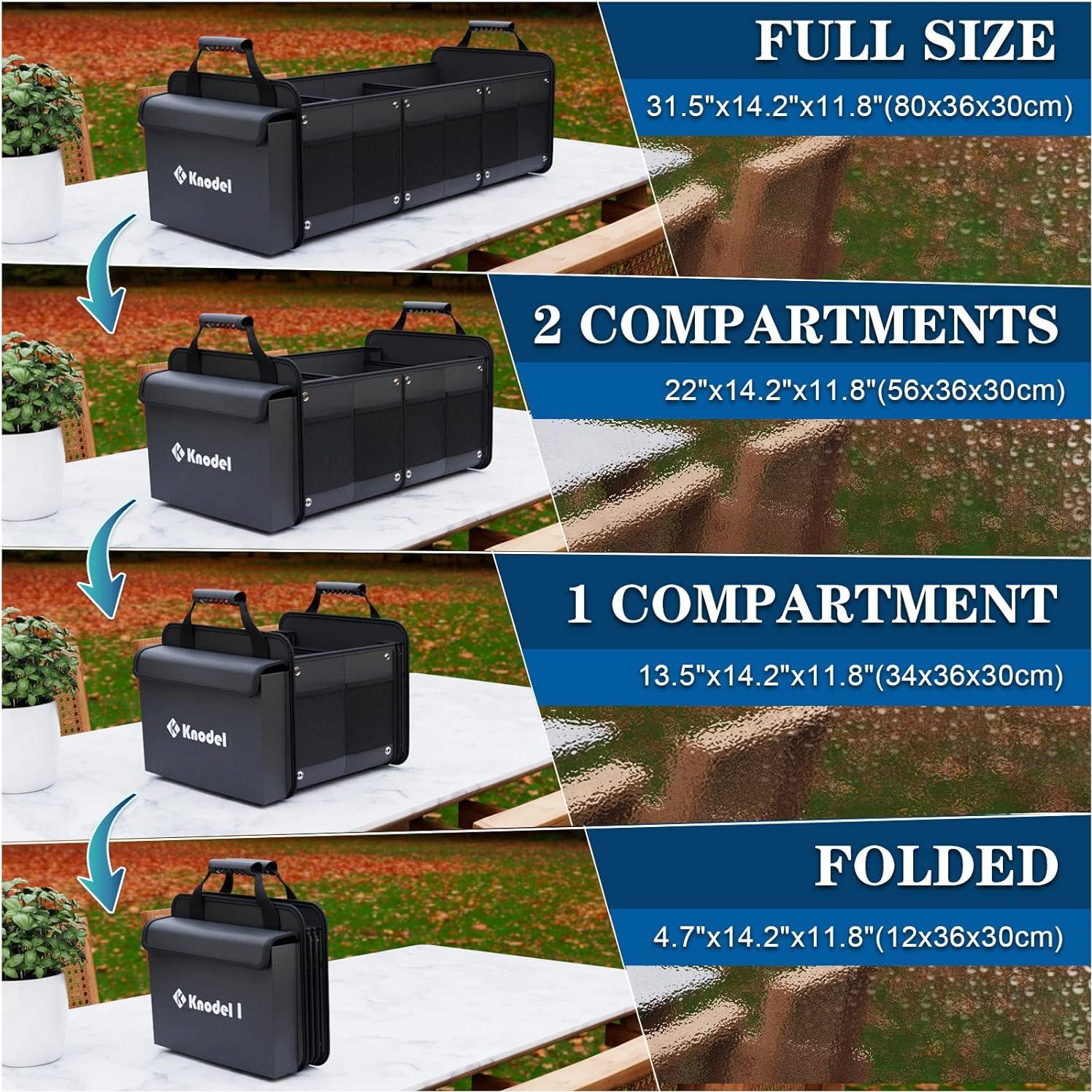 Organizador de Maletero K KNODEL 88L con Bolsa Térmica Negra