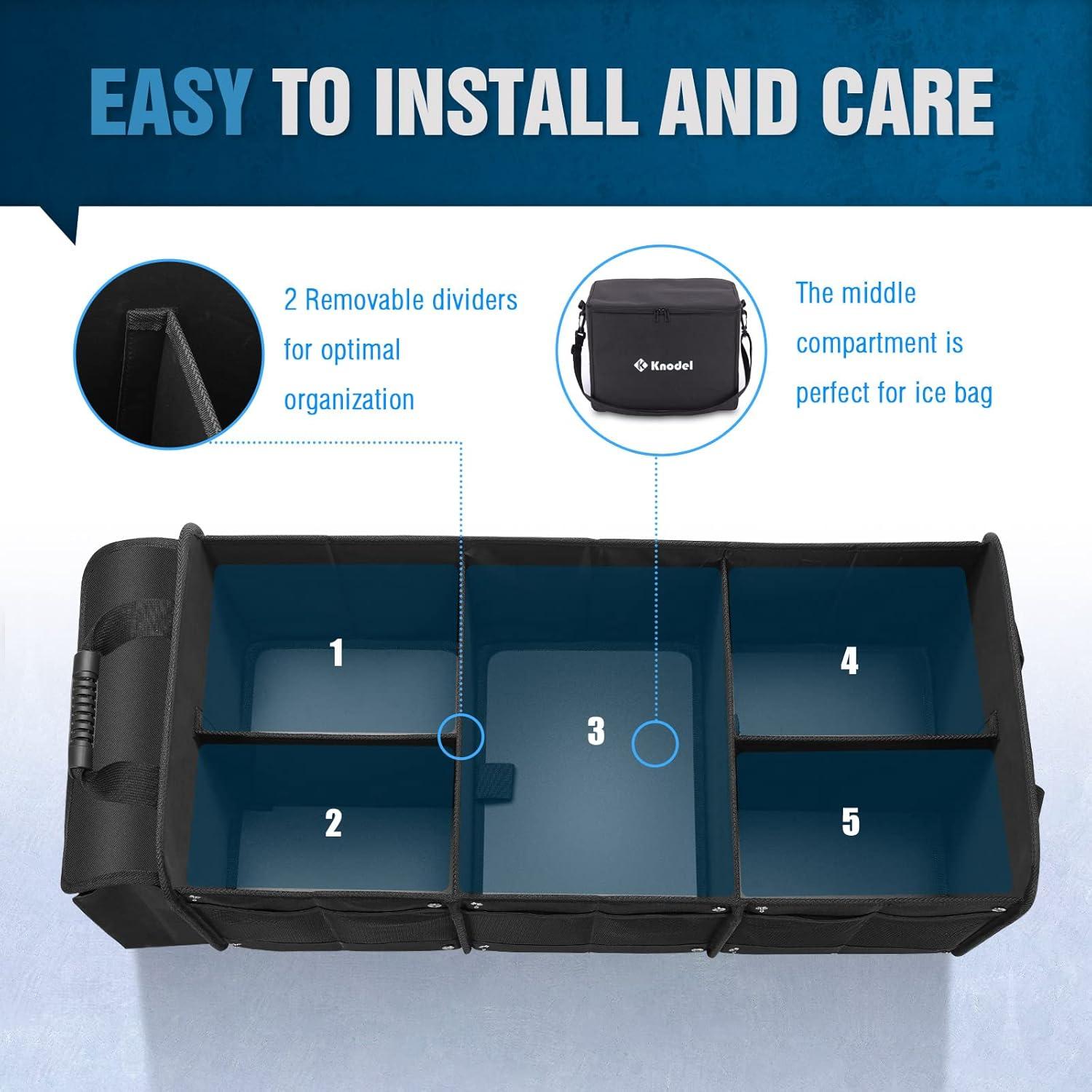 Organizador de Maletero K KNODEL 88L con Bolsa Térmica Negra