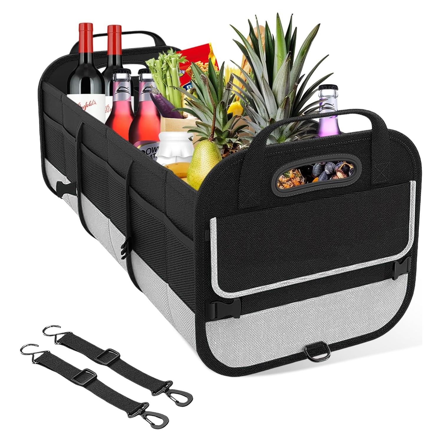 Organizador de Maletero ZNDAW Plegable 90x35x30 cm Negro y Gris