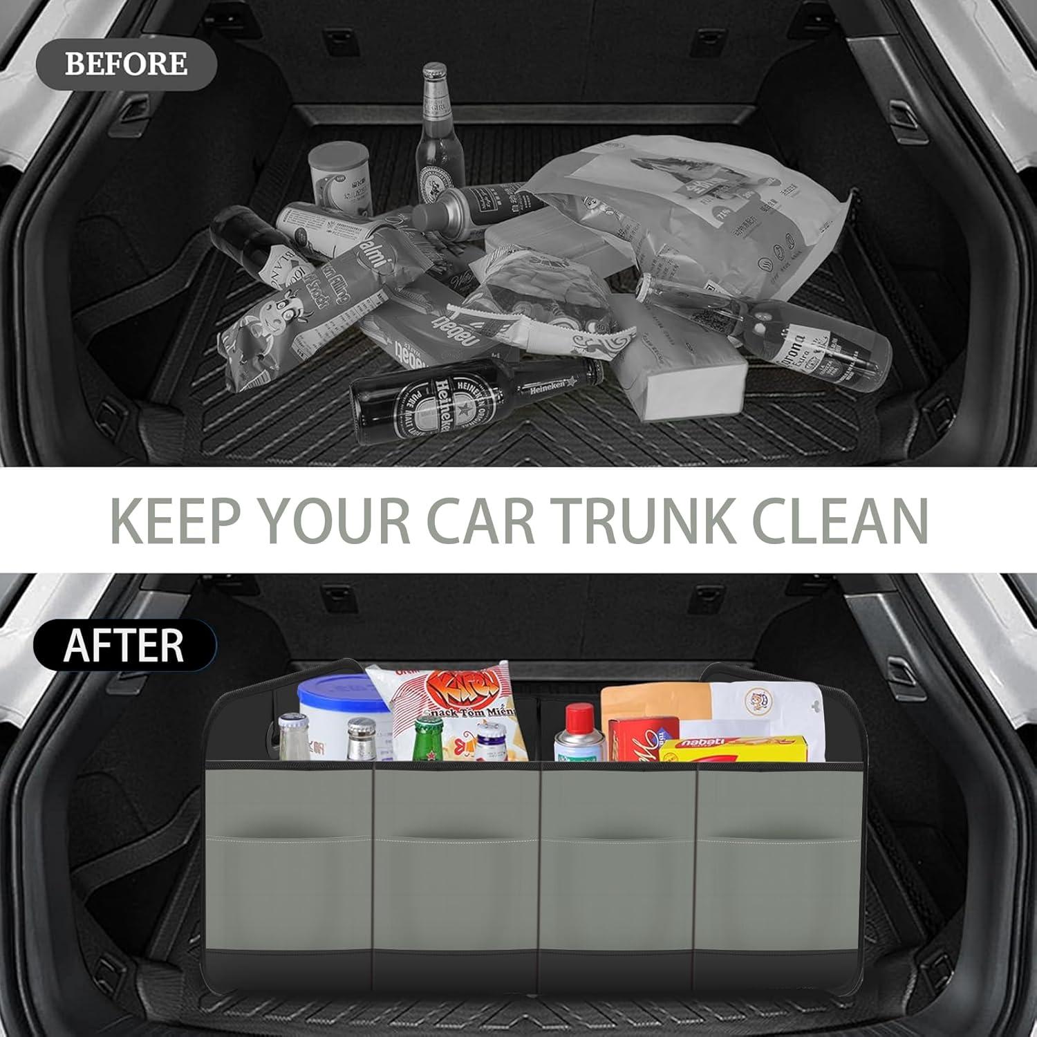 Organizador de Maletero VOCAON 70L Impermeable Plegable Gris