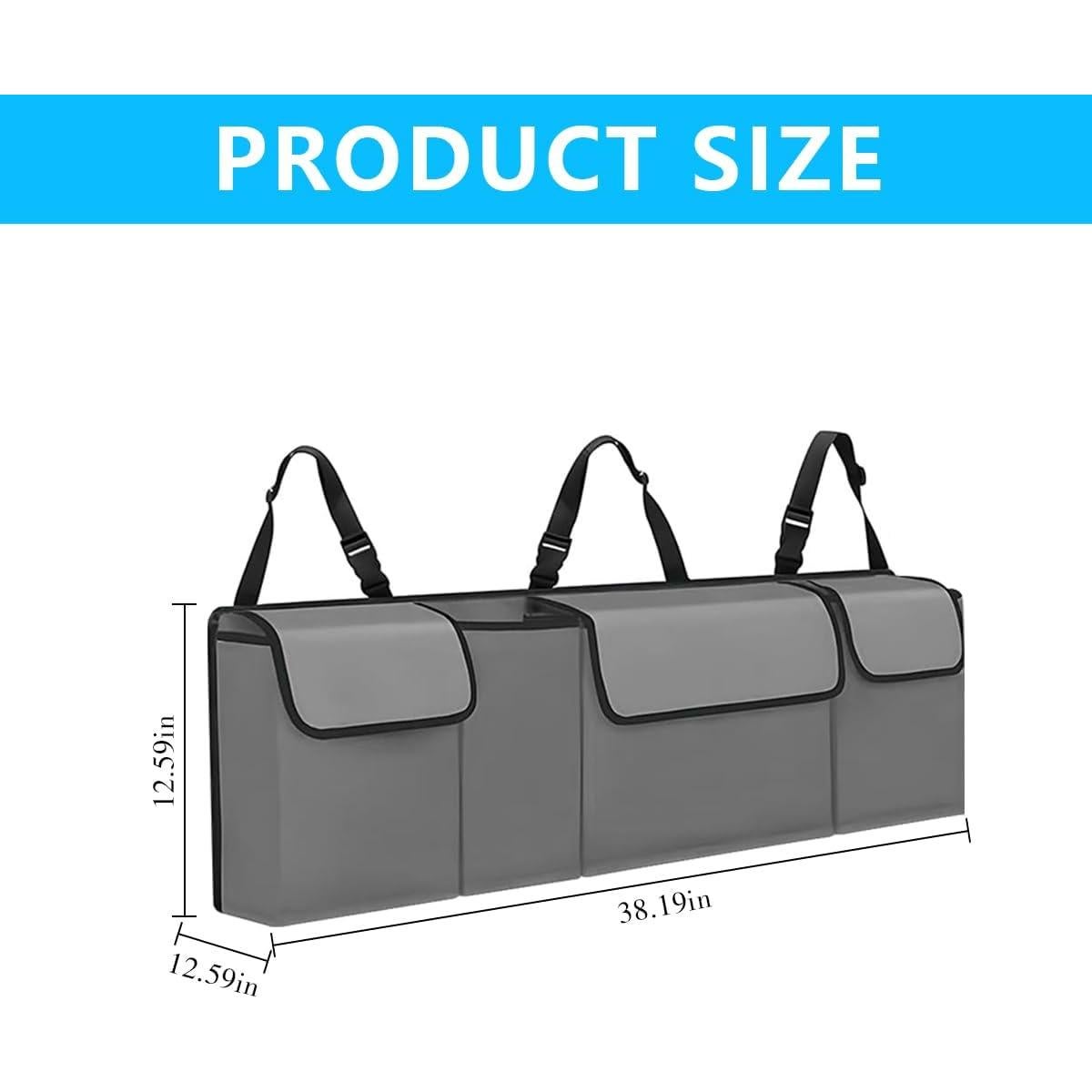 Organizador de Maletero de Auto KHGUZ Plegable Gris 97x32x12cm