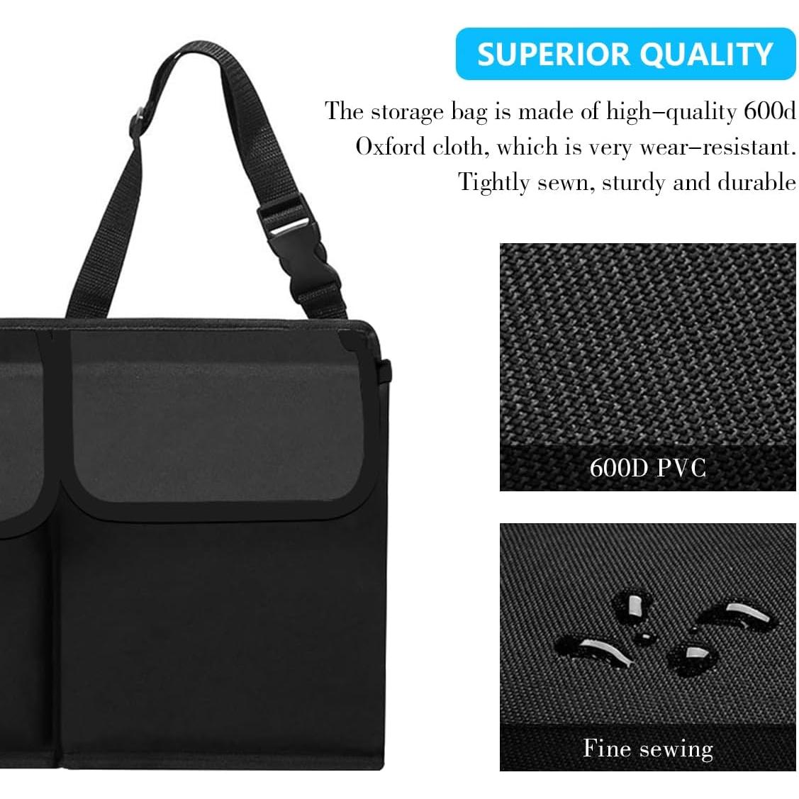 Organizador de Maletero de Auto KHGUZ Plegable Gris 97x32x12cm