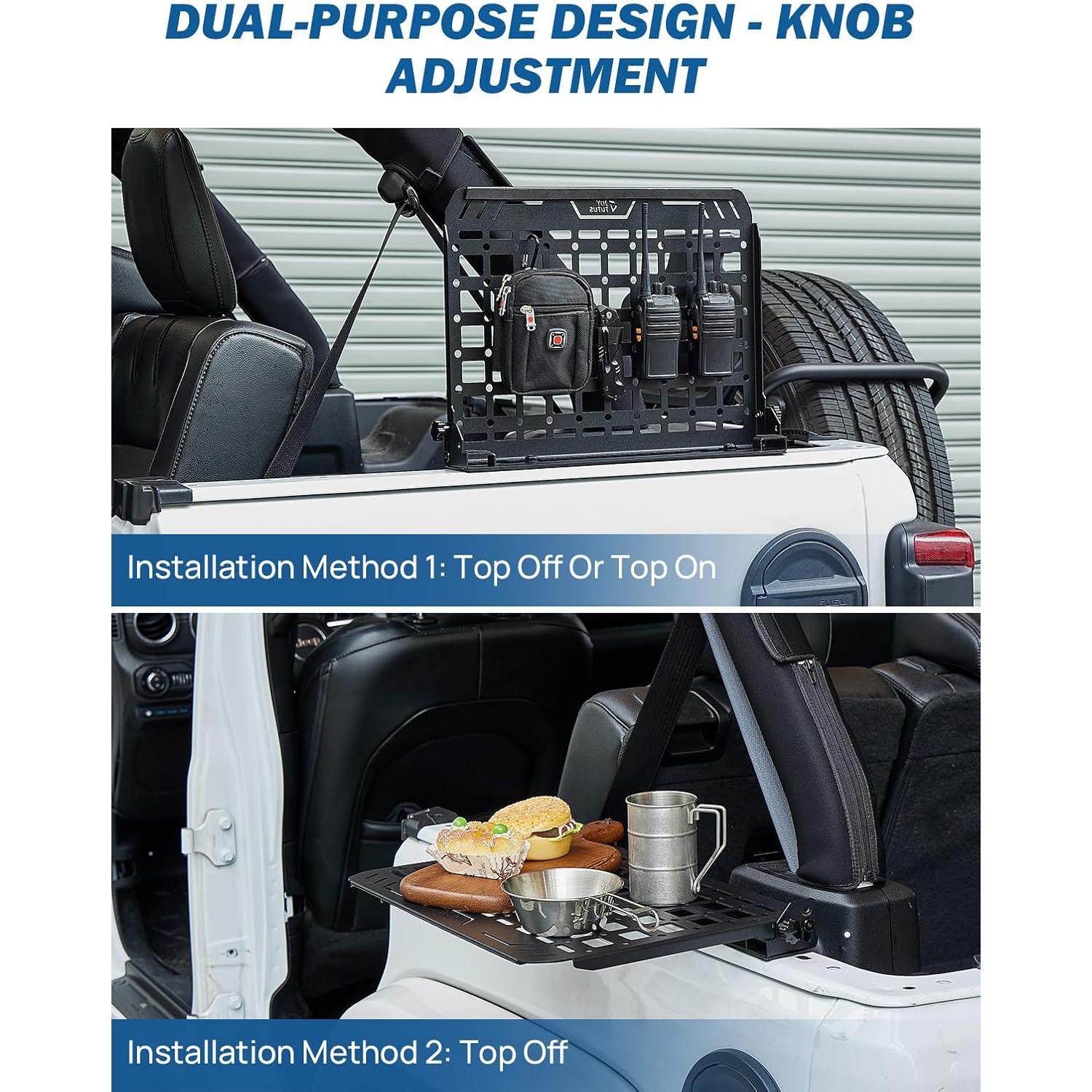 Estante de Almacenamiento JOYTUTUS para Wrangler JKU JLU 4 Puertas