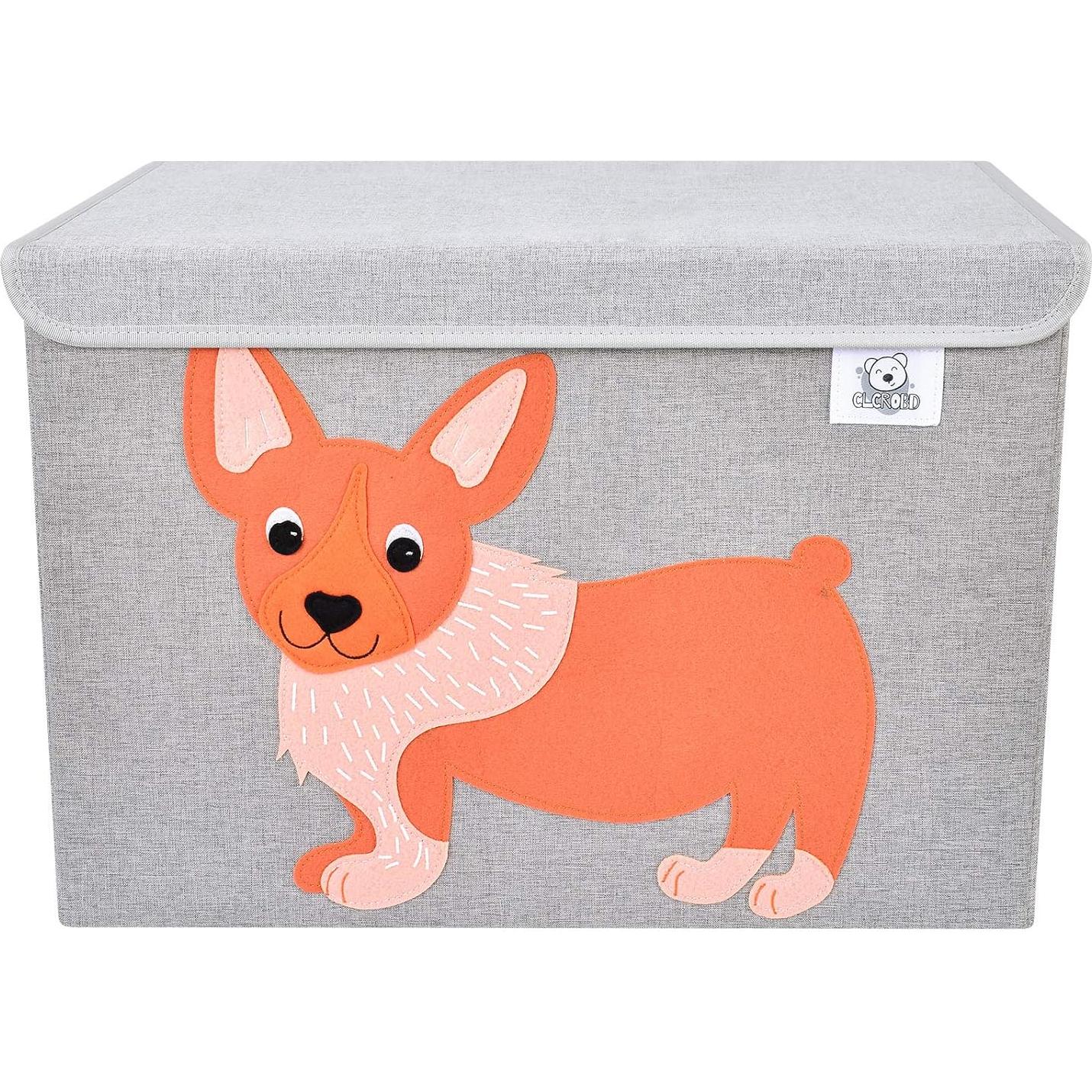 Cofre de Juguetes Plegable CLCROBD 68.5L con Tapa Abatible