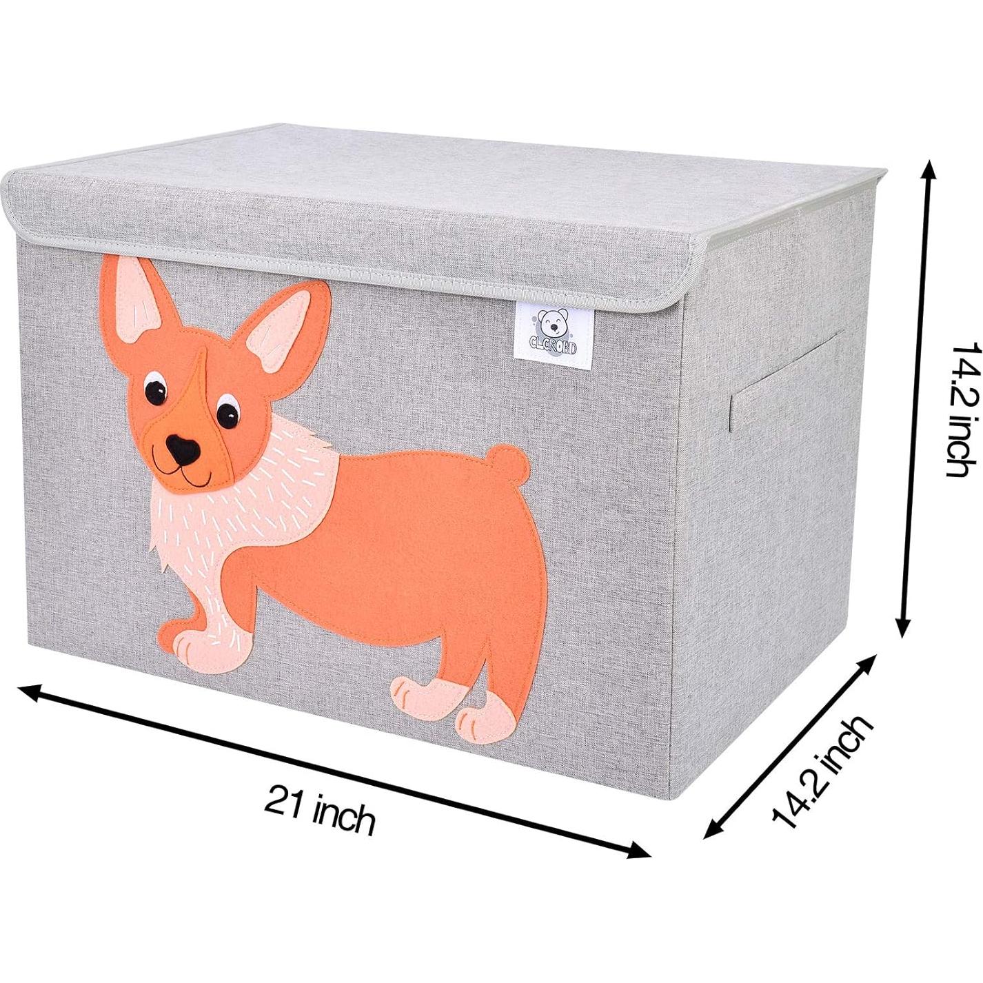 Cofre de Juguetes Plegable CLCROBD 68.5L con Tapa Abatible