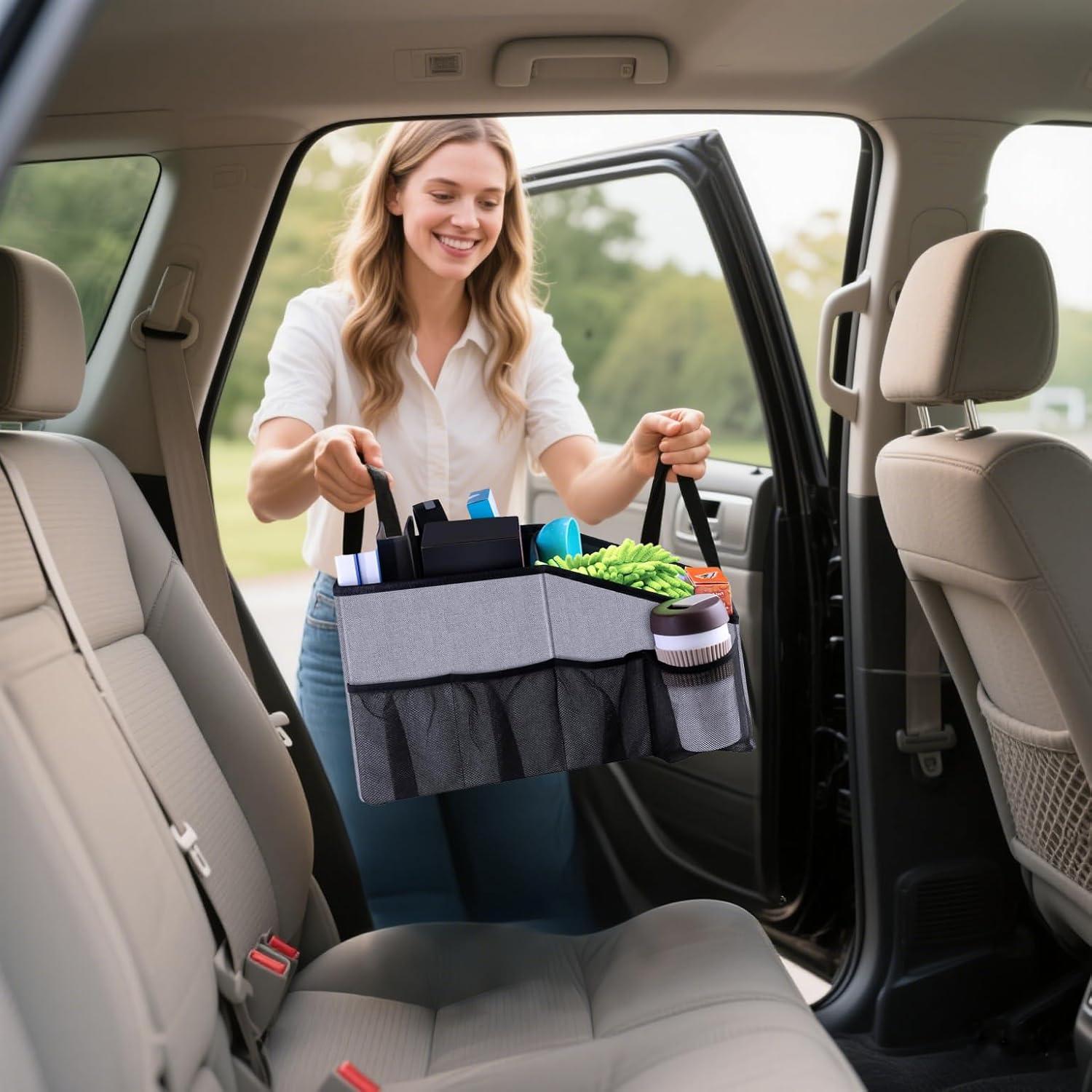 Organizador de Asiento de Auto Smof SMUS-CO01 Gris 23.6L