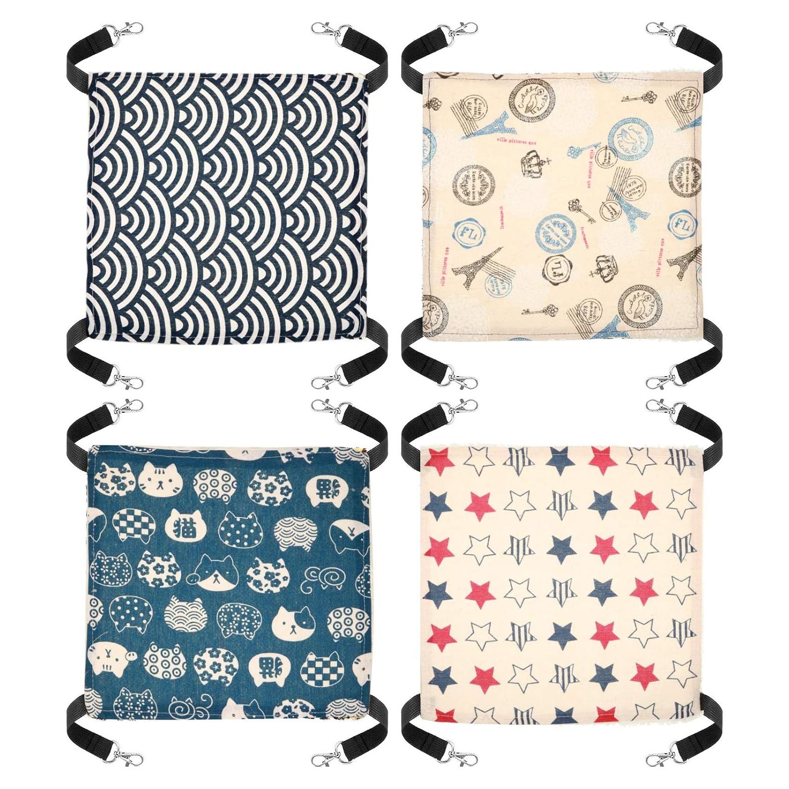 Hamaca para Ratas Boao 4 Pcs - Torre, Estrellas, Ondas, Gato