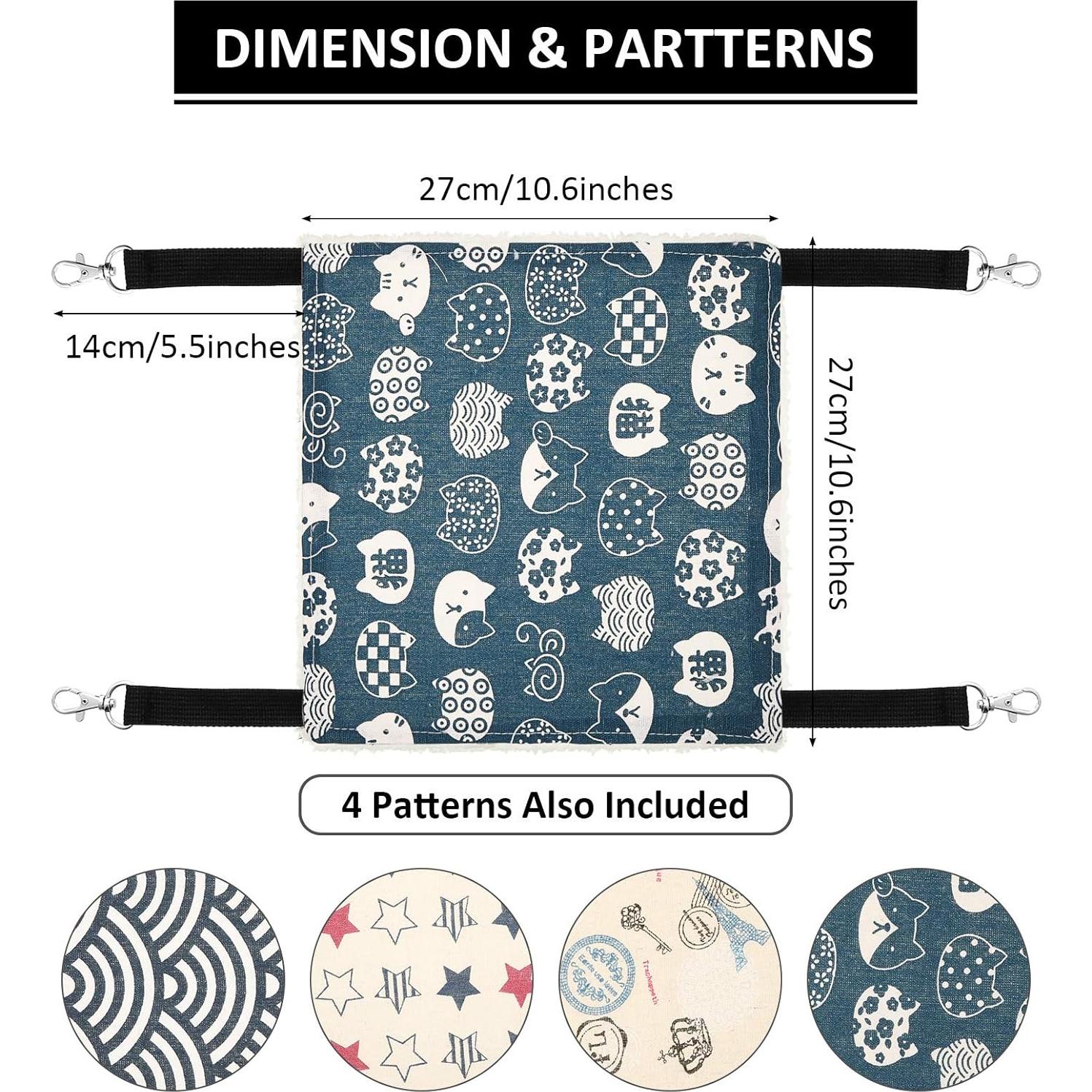 Hamaca para Ratas Boao 4 Pcs - Torre, Estrellas, Ondas, Gato