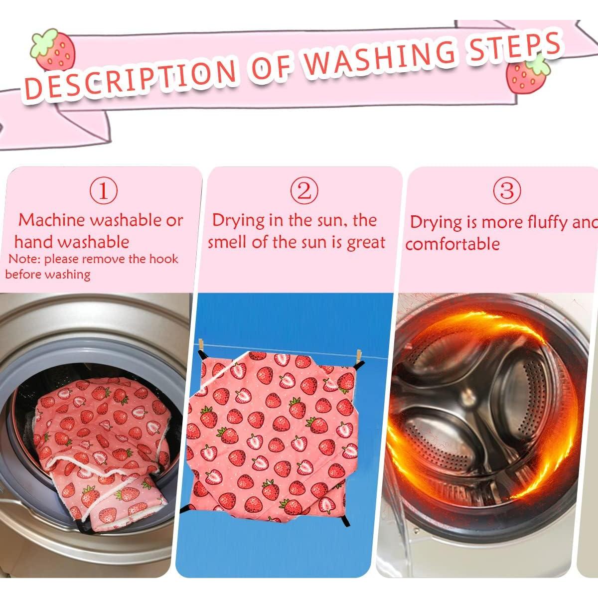 Hamaca para Ratas y Mascotas Pequeñas LEFTSTARER - Fresa 30x30cm