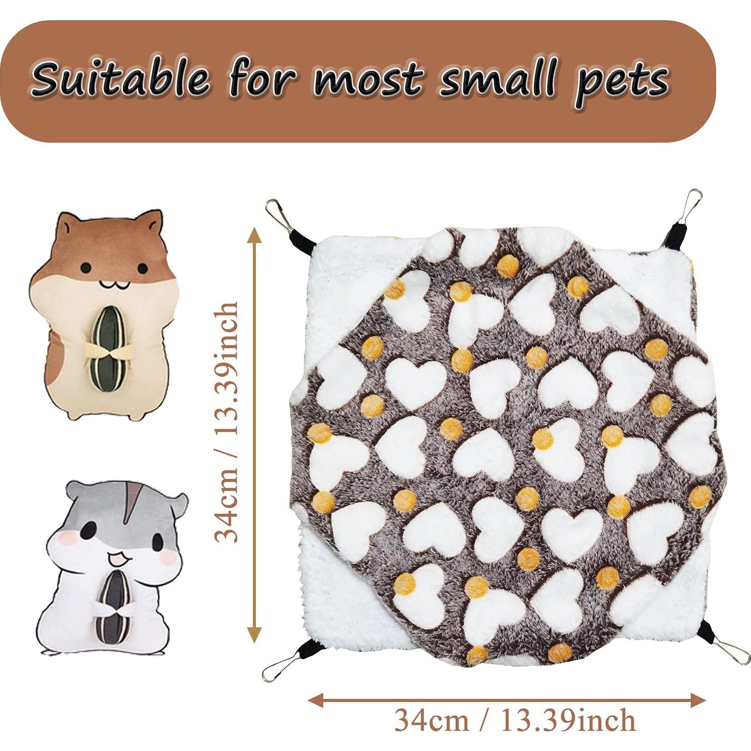 Hamaca para Mascotas Pequeñas OINEEDU 33.3x33.3cm Amor Café
