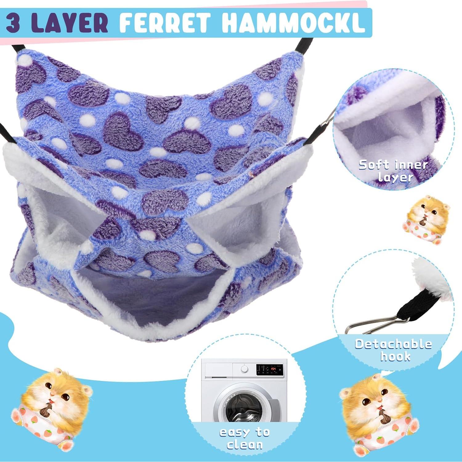 Hamaca Colgante para Cobayas Sadnyy 6 Piezas 29x29cm