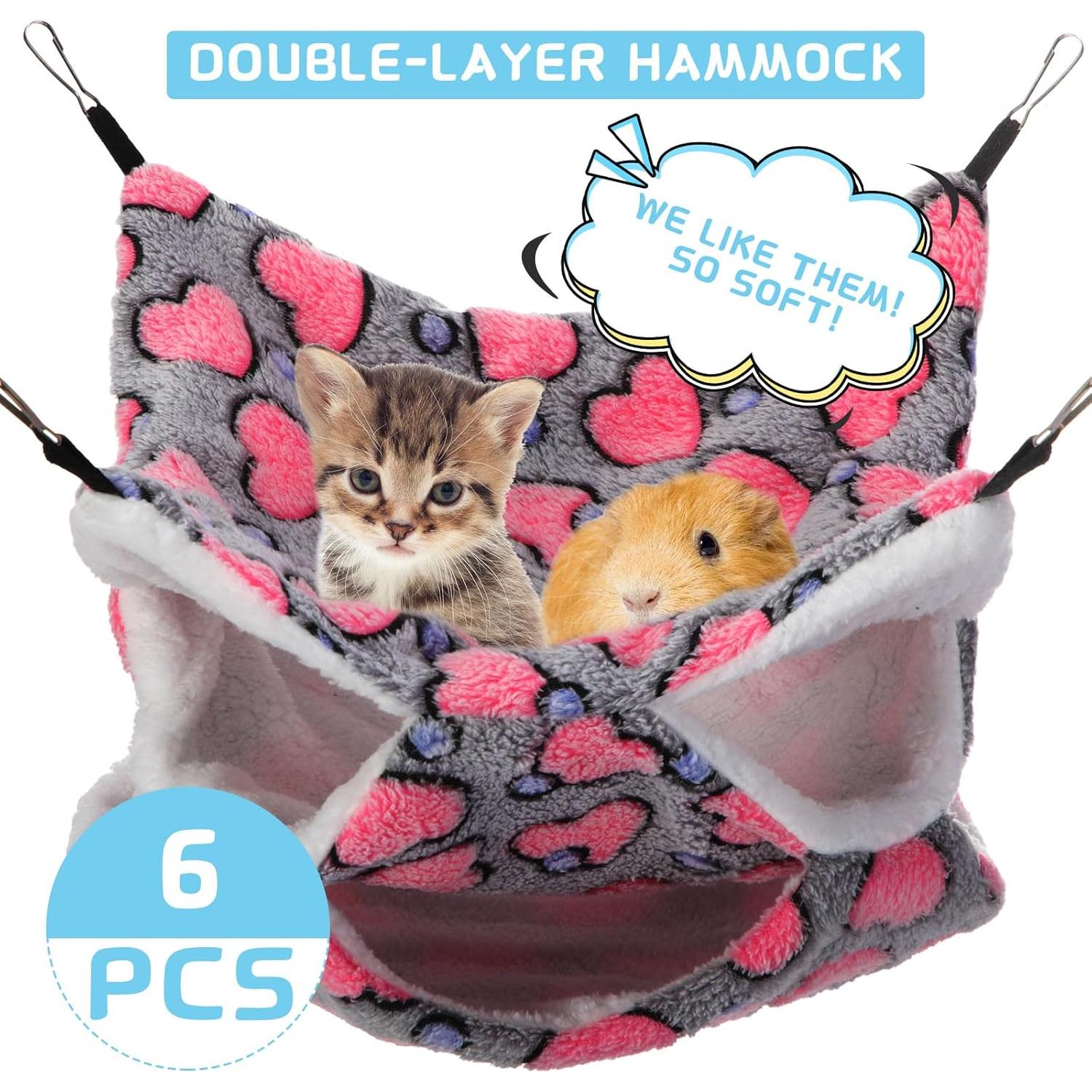 Hamaca Colgante para Cobayas Sadnyy 6 Piezas 29x29cm