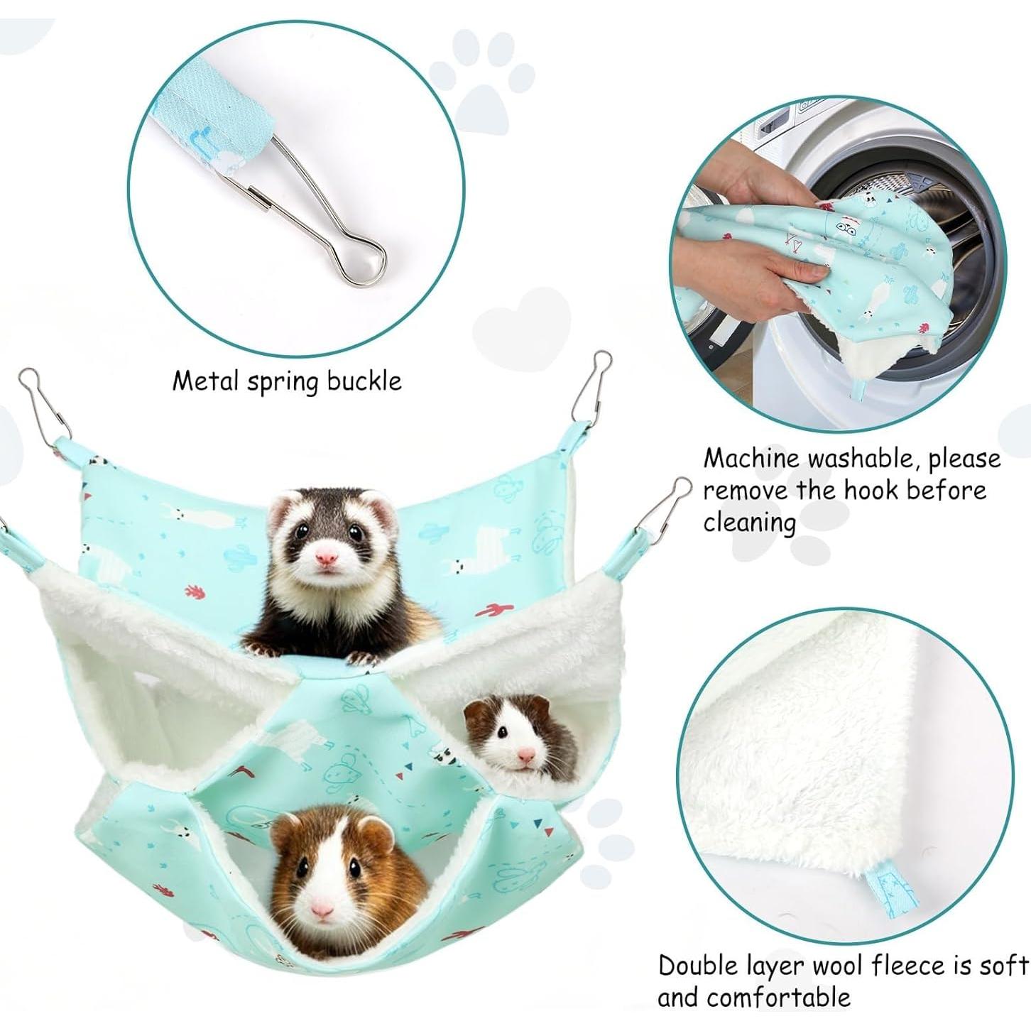 Hamaca para Hurones UPINS 30x30 cm, Cama Colgante Lavable