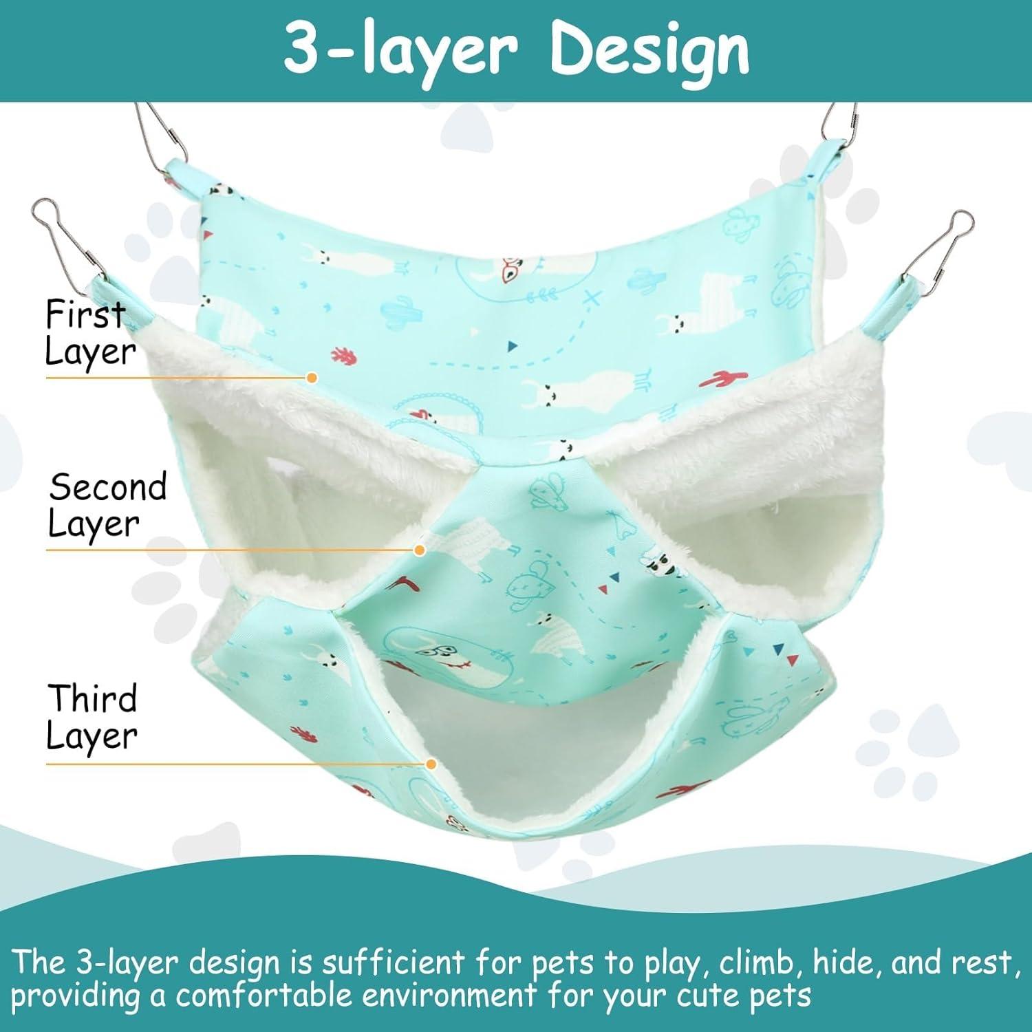 Hamaca para Hurones UPINS 30x30 cm, Cama Colgante Lavable