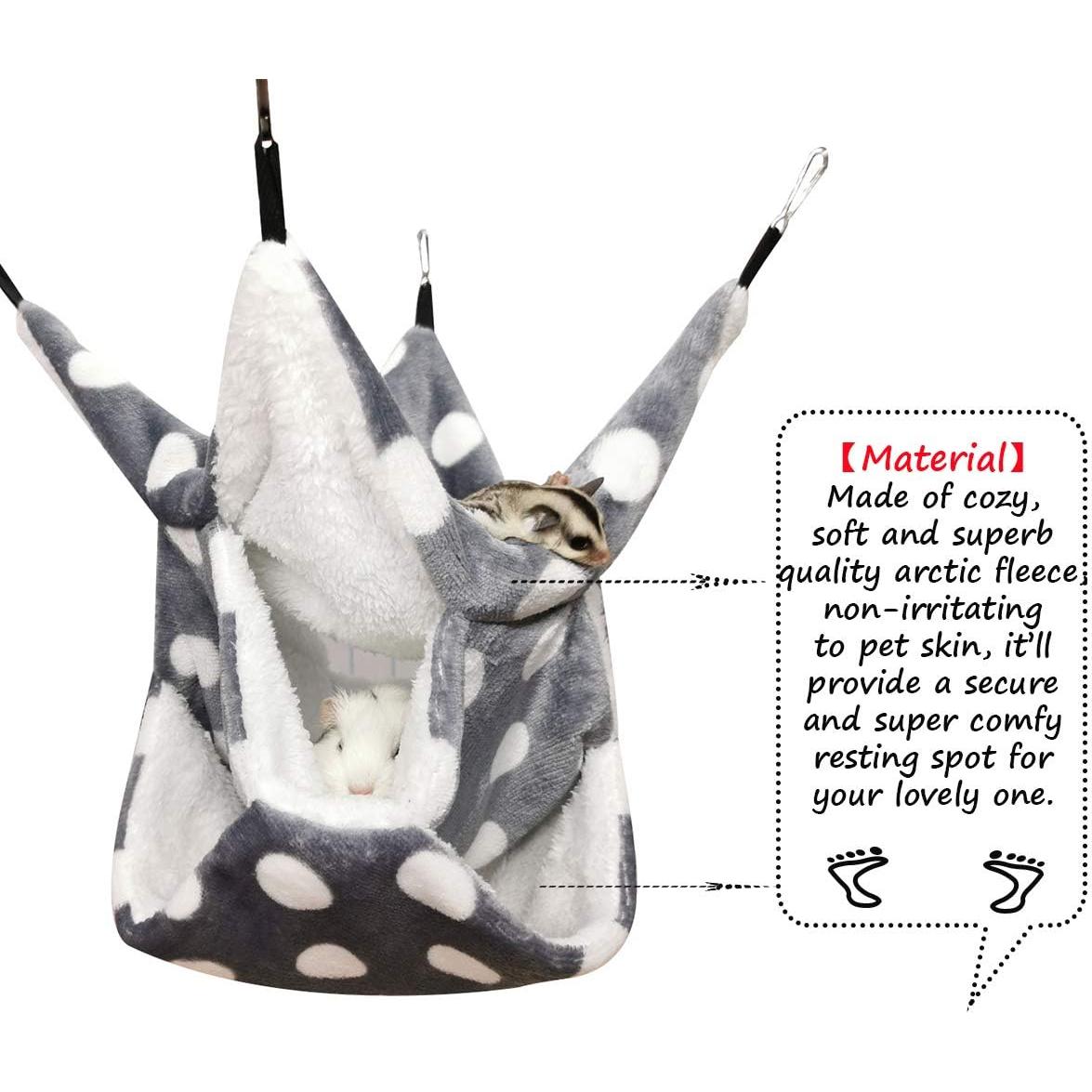 Hamaca para Mascotas Pequeñas LEFTSTARER Gris 34x34 cm