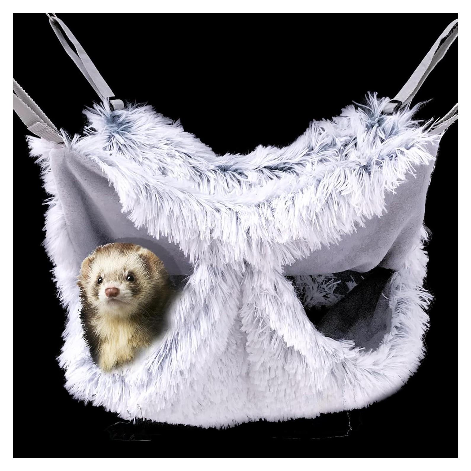 Hamaca de Peluche FULUE para Hurón 33cm - Cama Colgante Suave