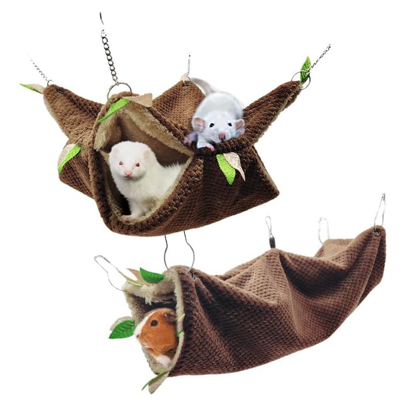 Hamaca y Túnel para Hurones y Ratas EAEDMY - Suave y Cálido