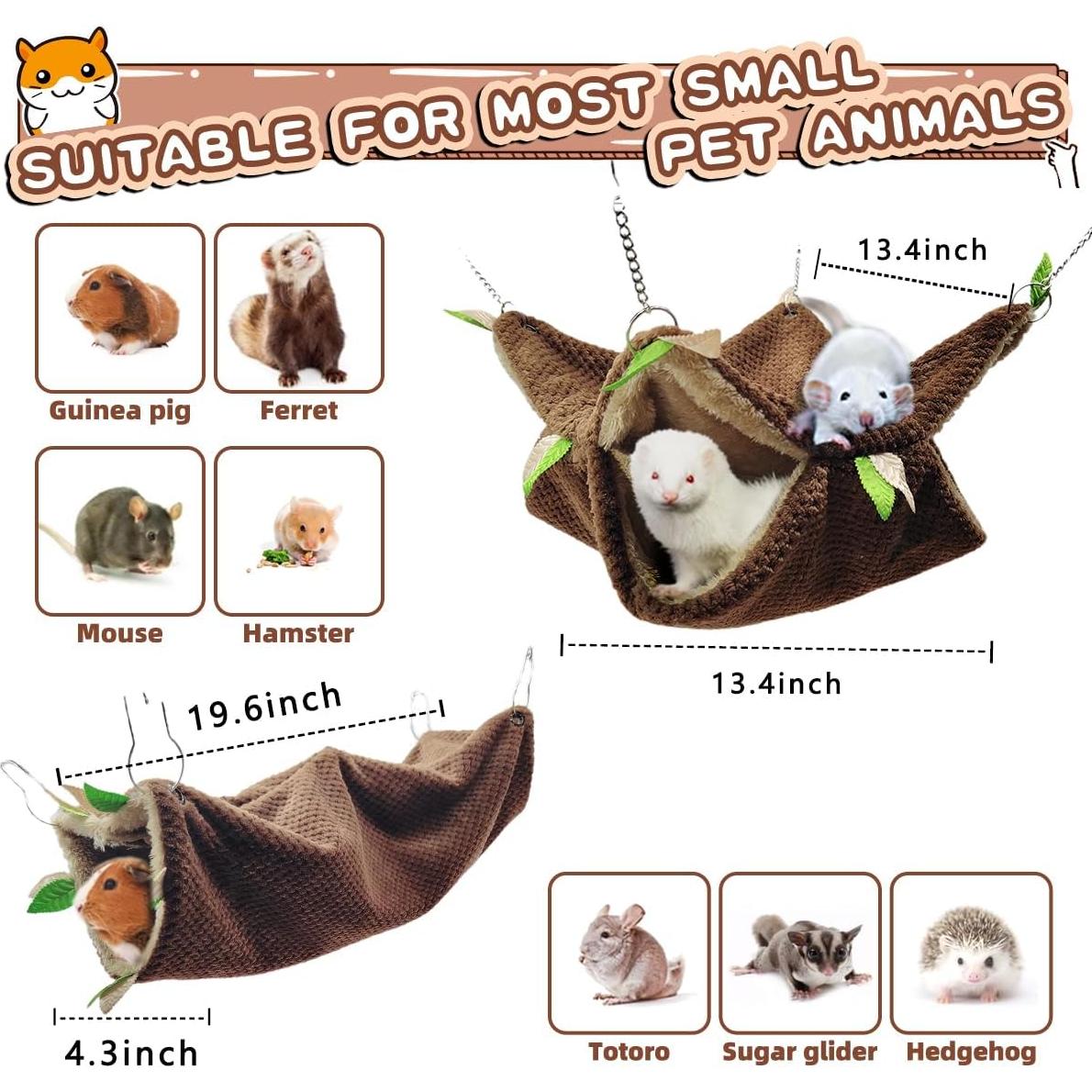 Hamaca y Túnel para Hurones y Ratas EAEDMY - Suave y Cálido