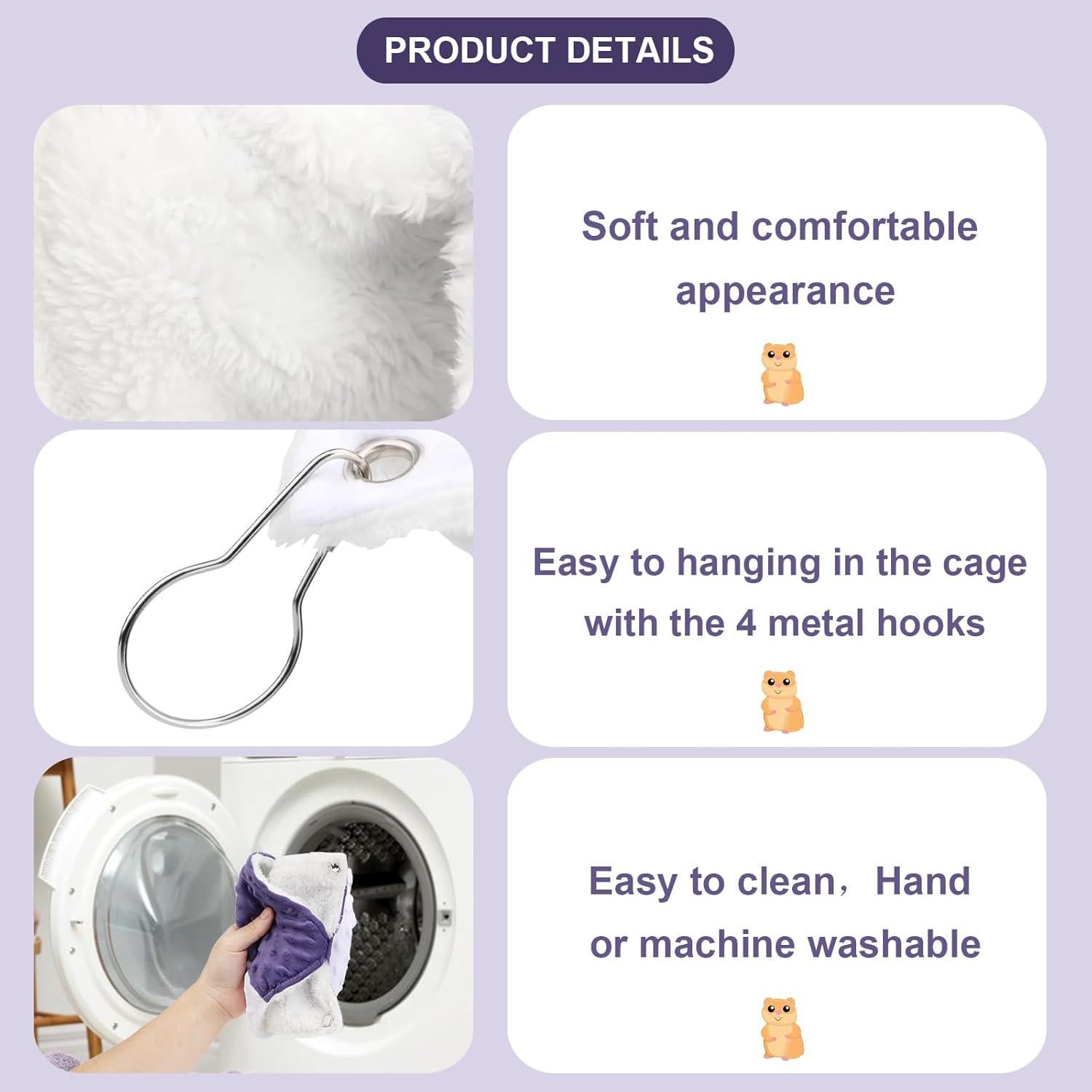 Hamaca para Cobayas Reshiho 20.1x20.1cm Cama Litera