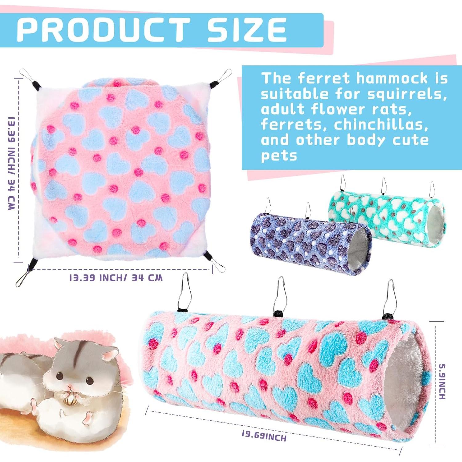 Conjunto de Hamacas Sweetude para Ratas y Hurones 6 Piezas
