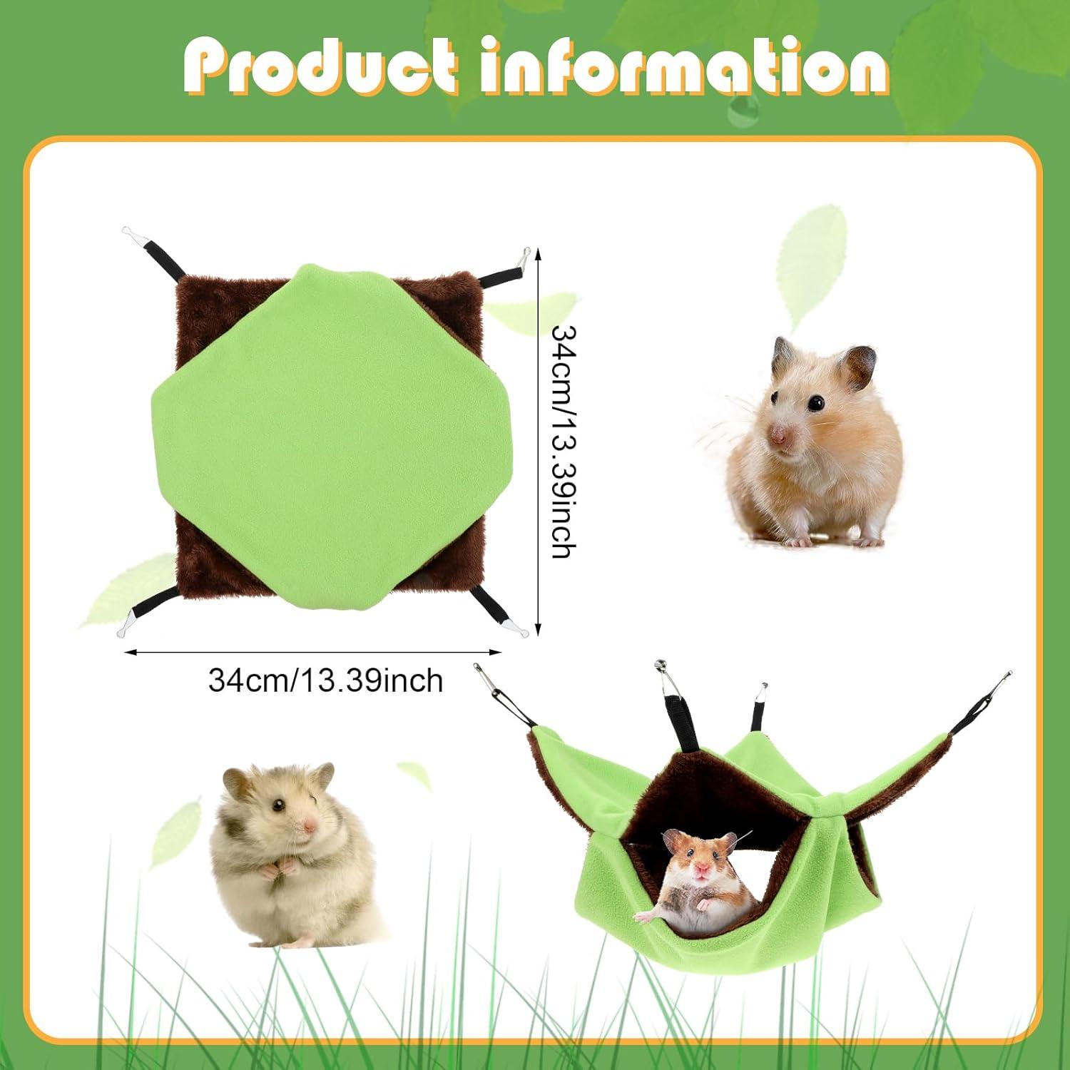 4 Hamacas Colgantes para Animales Pequeños JOUTYFOR 34x34cm