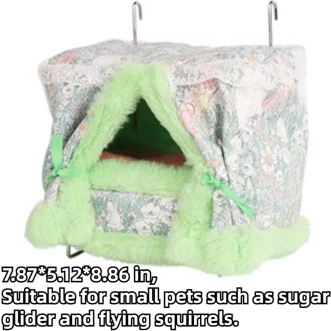 Hamaca Colgante para Animales Pequeños Copfeu Verde 20x13x23cm