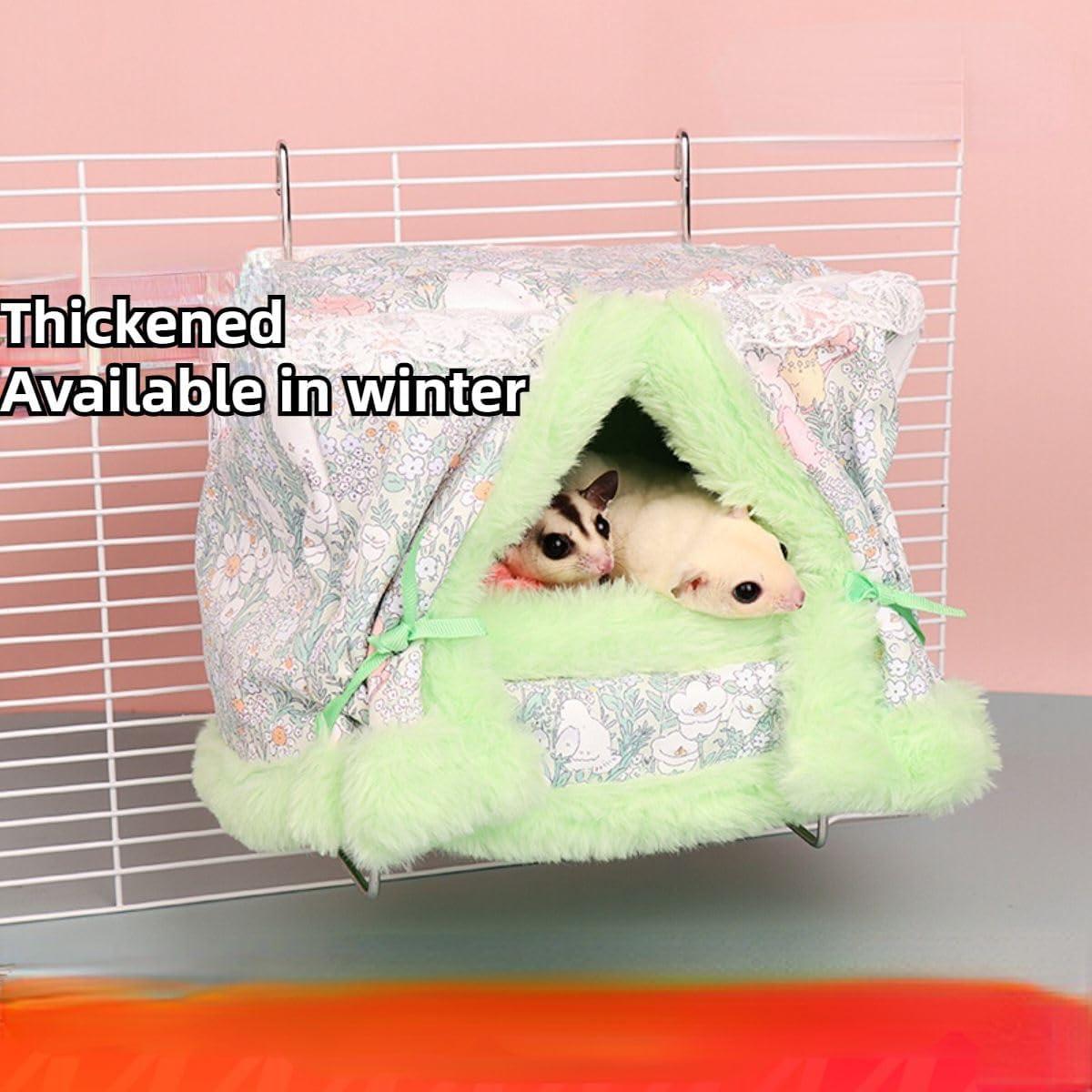 Hamaca Colgante para Animales Pequeños Copfeu Verde 20x13x23cm