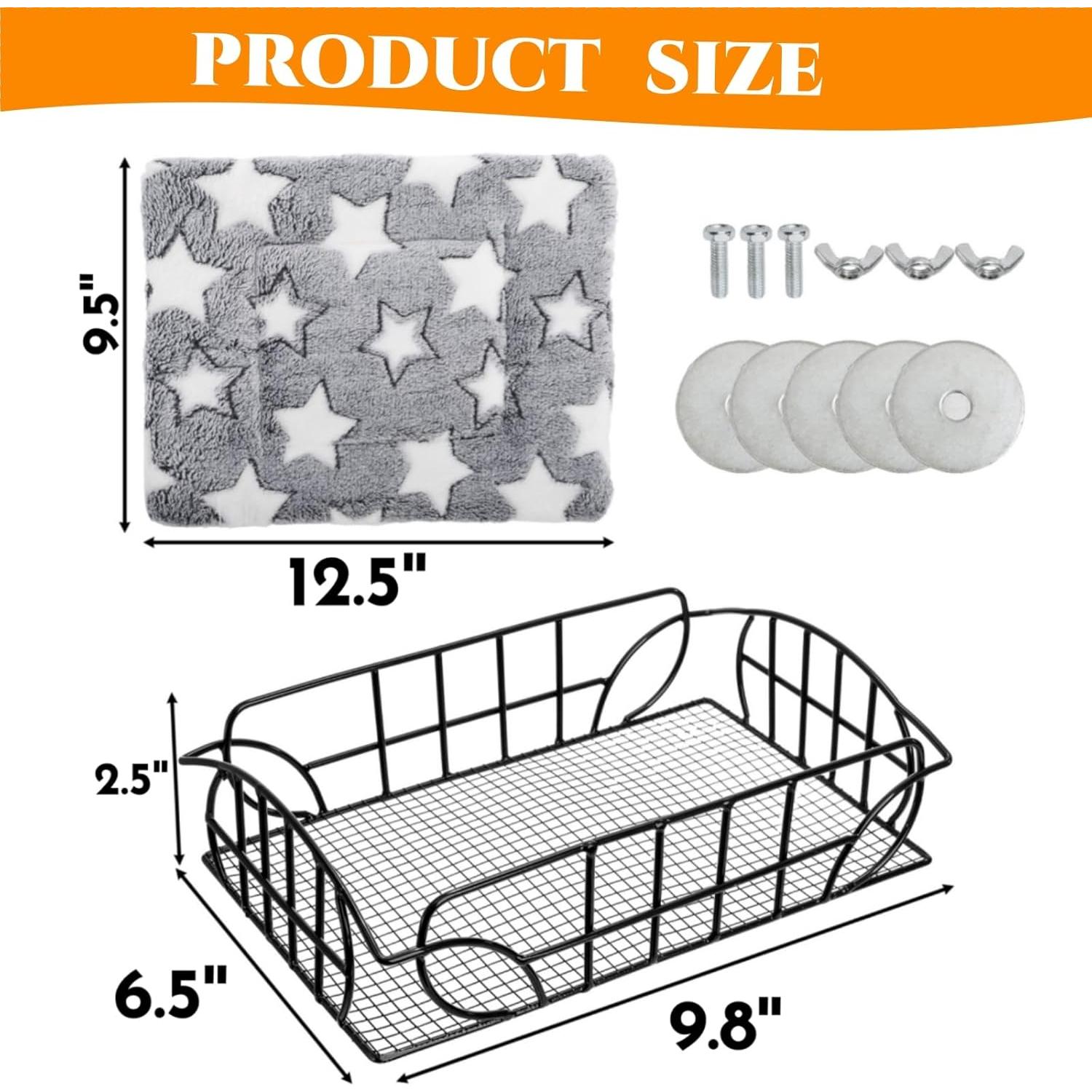 Plataforma para jaula de ratas Acshio con hamaca y alfombrilla