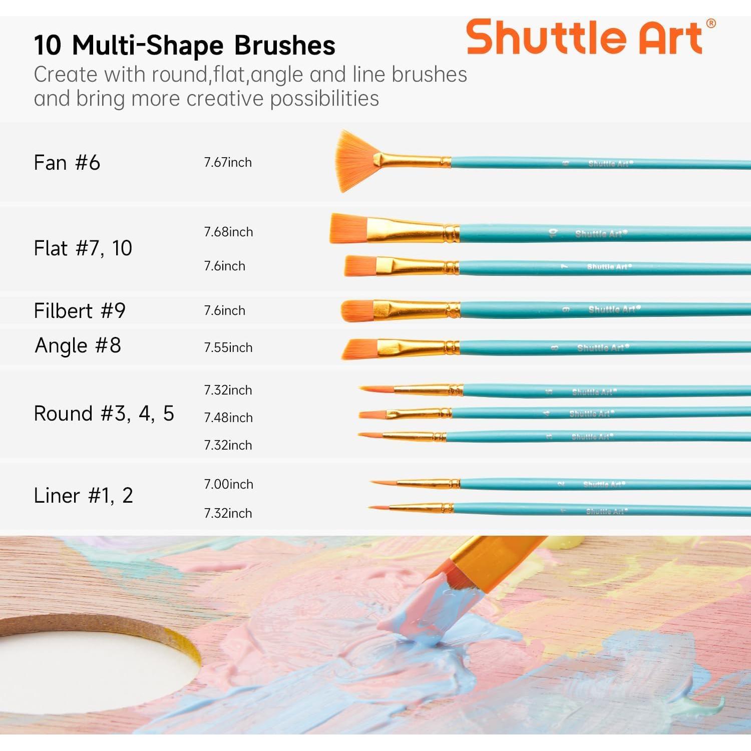 Conjunto de Pintura Acrílica Pastel Shuttle Art 30 Colores 60ml