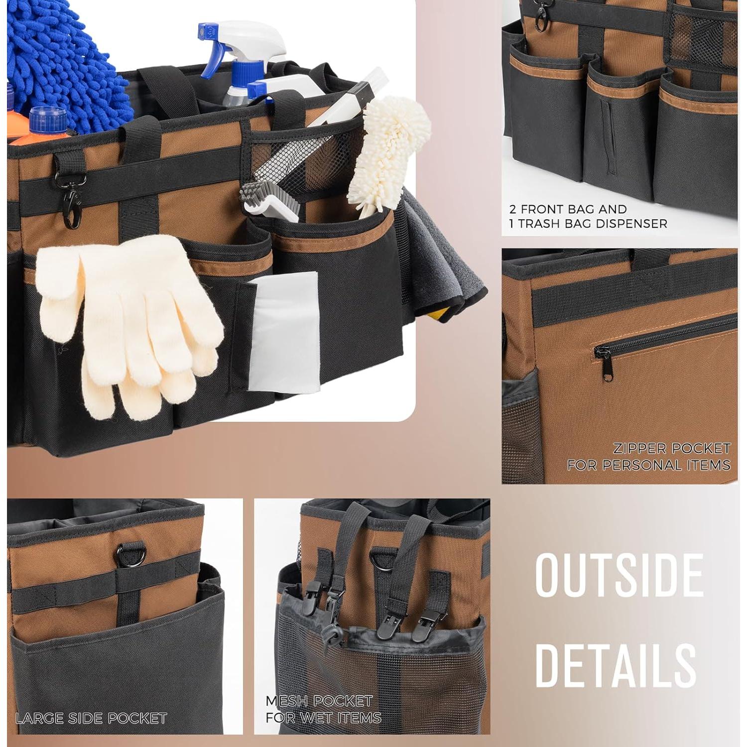 Caddy de Limpieza Portátil SCAVATA 39.9x24.4x23.1cm Marrón