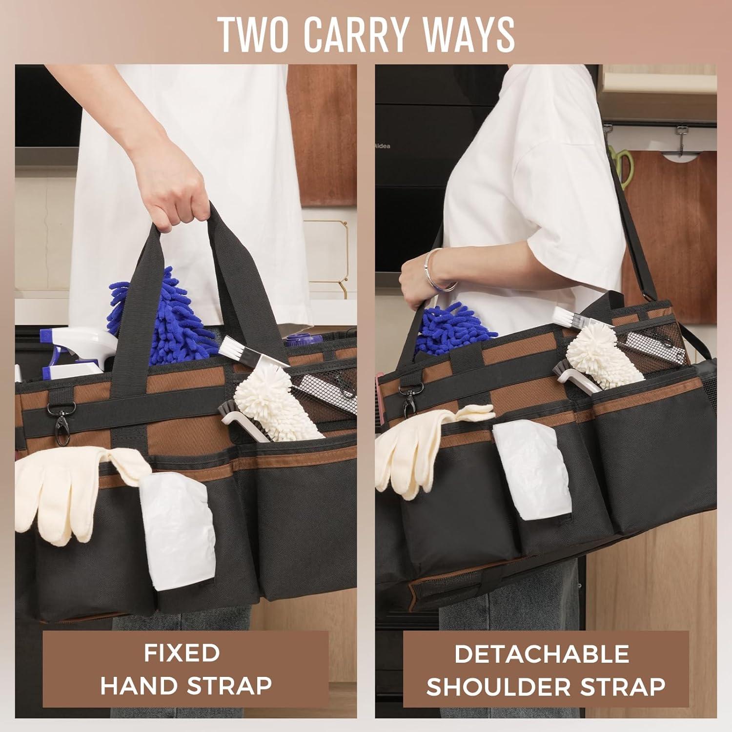 Caddy de Limpieza Portátil SCAVATA 39.9x24.4x23.1cm Marrón