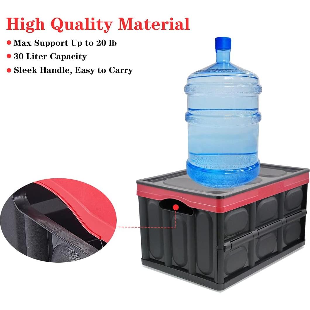 Bin de Almacenamiento Plegable GUOZI 30L Negro Duradero