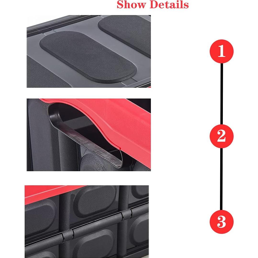 Bin de Almacenamiento Plegable GUOZI 30L Negro Duradero