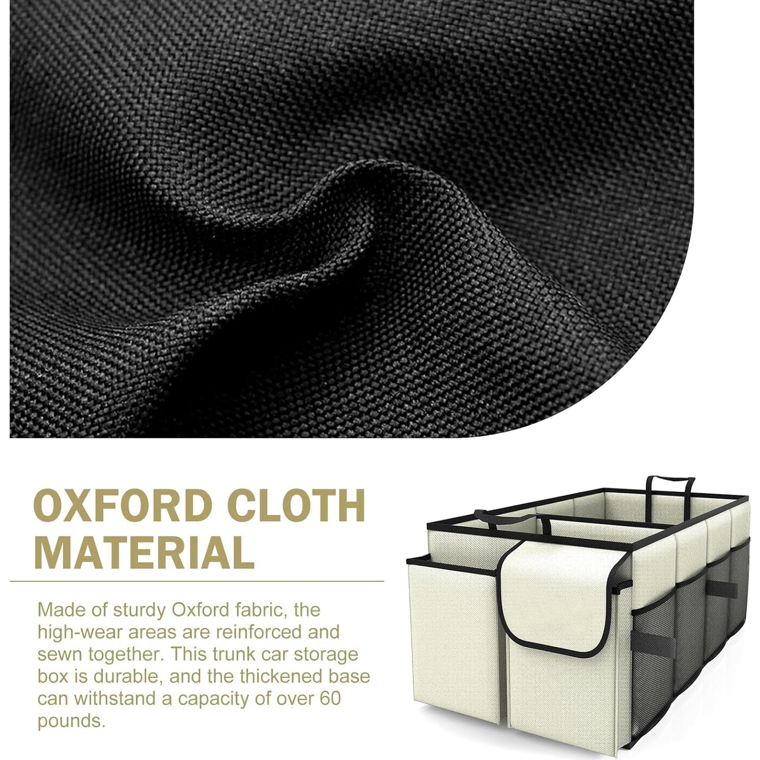 Organizador de Maletero de Coche Zikefest Plegable Beige 55.9x34cm