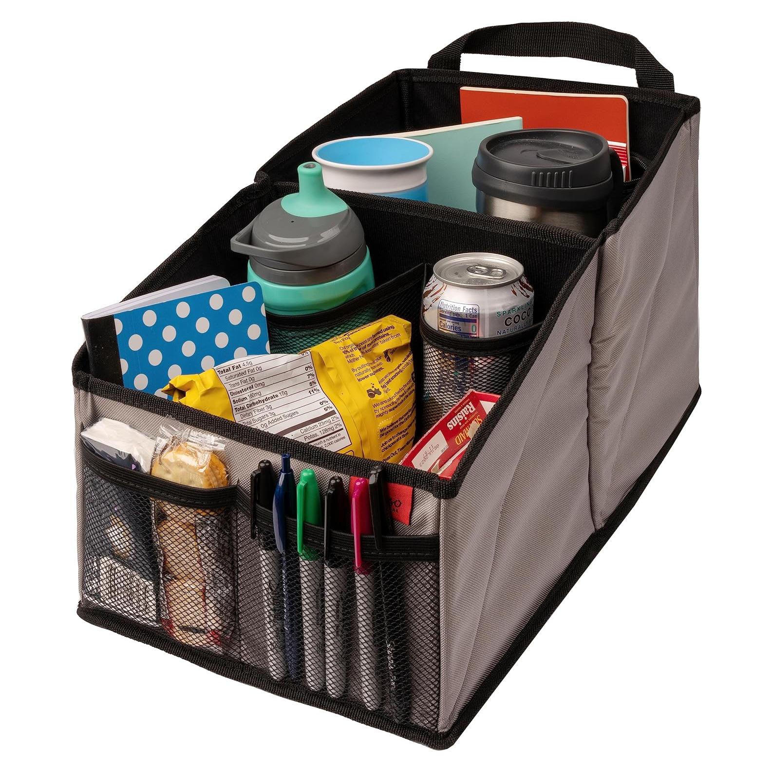 Organizador de Asiento de Coche Lusso Gear Gris con 9 Compartimentos